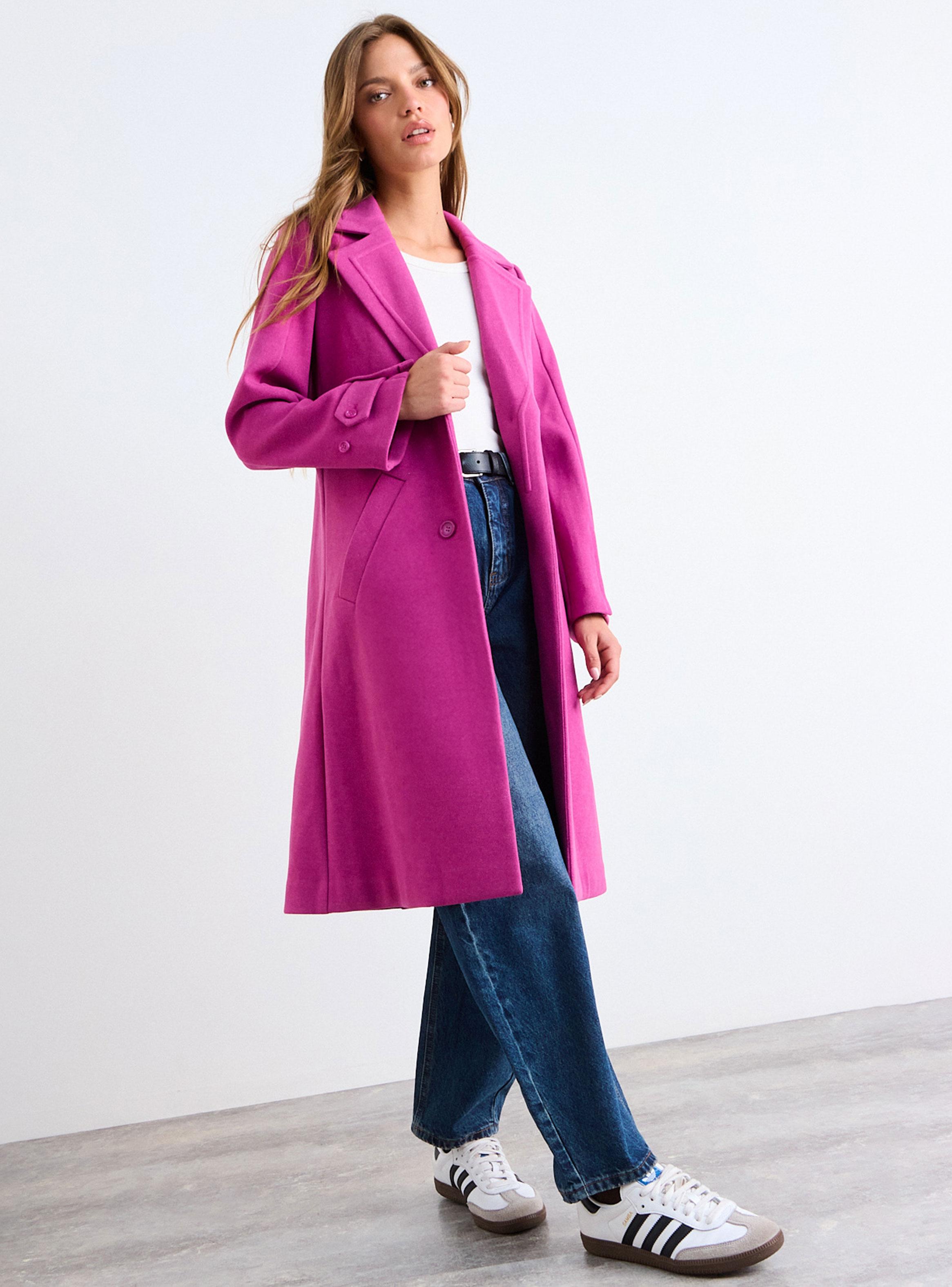 Abrigo Chaquetón Doble Botonadura con Solapas Clásicas-4