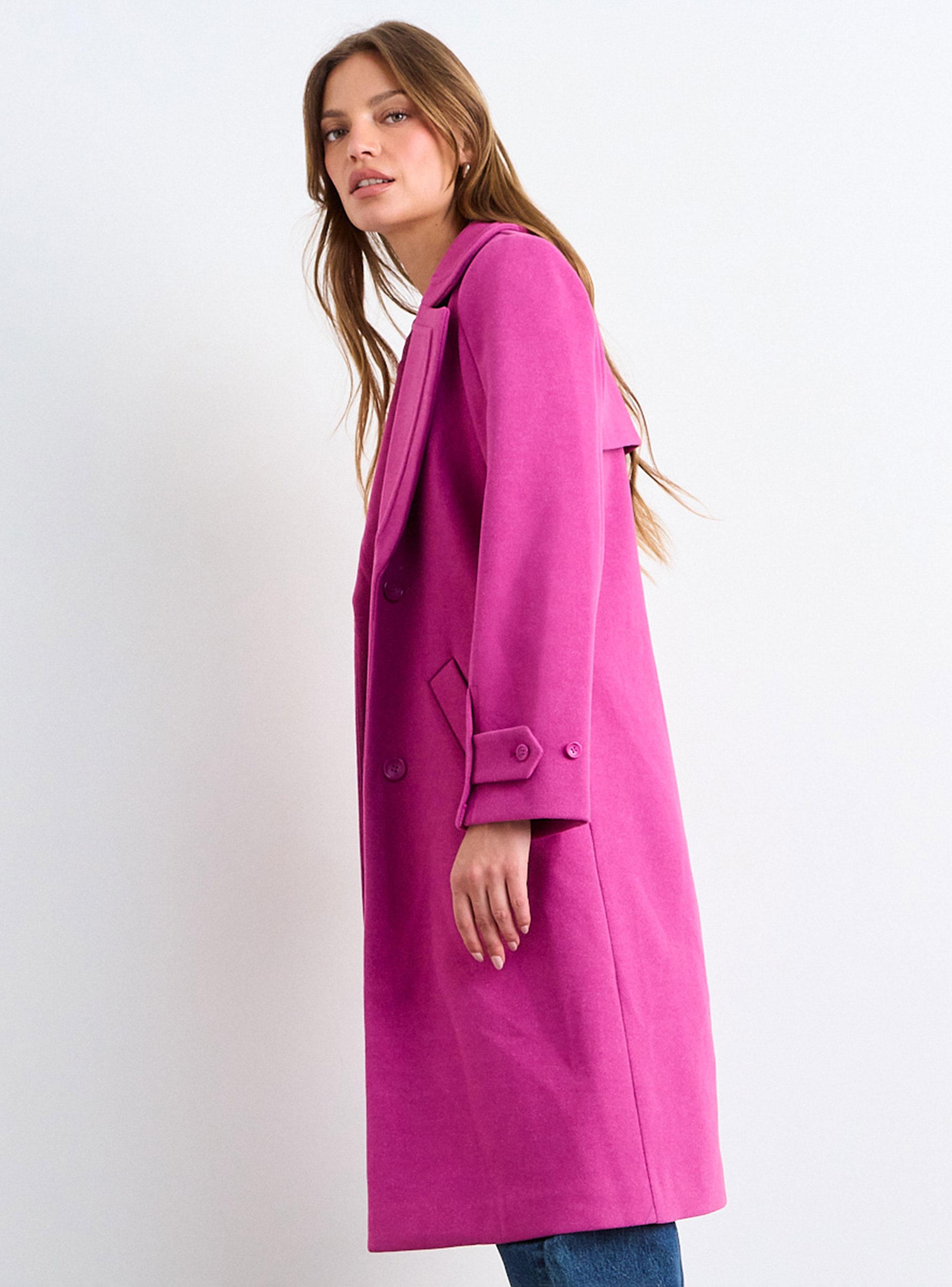 Abrigo Chaquetón Doble Botonadura con Solapas Clásicas-2