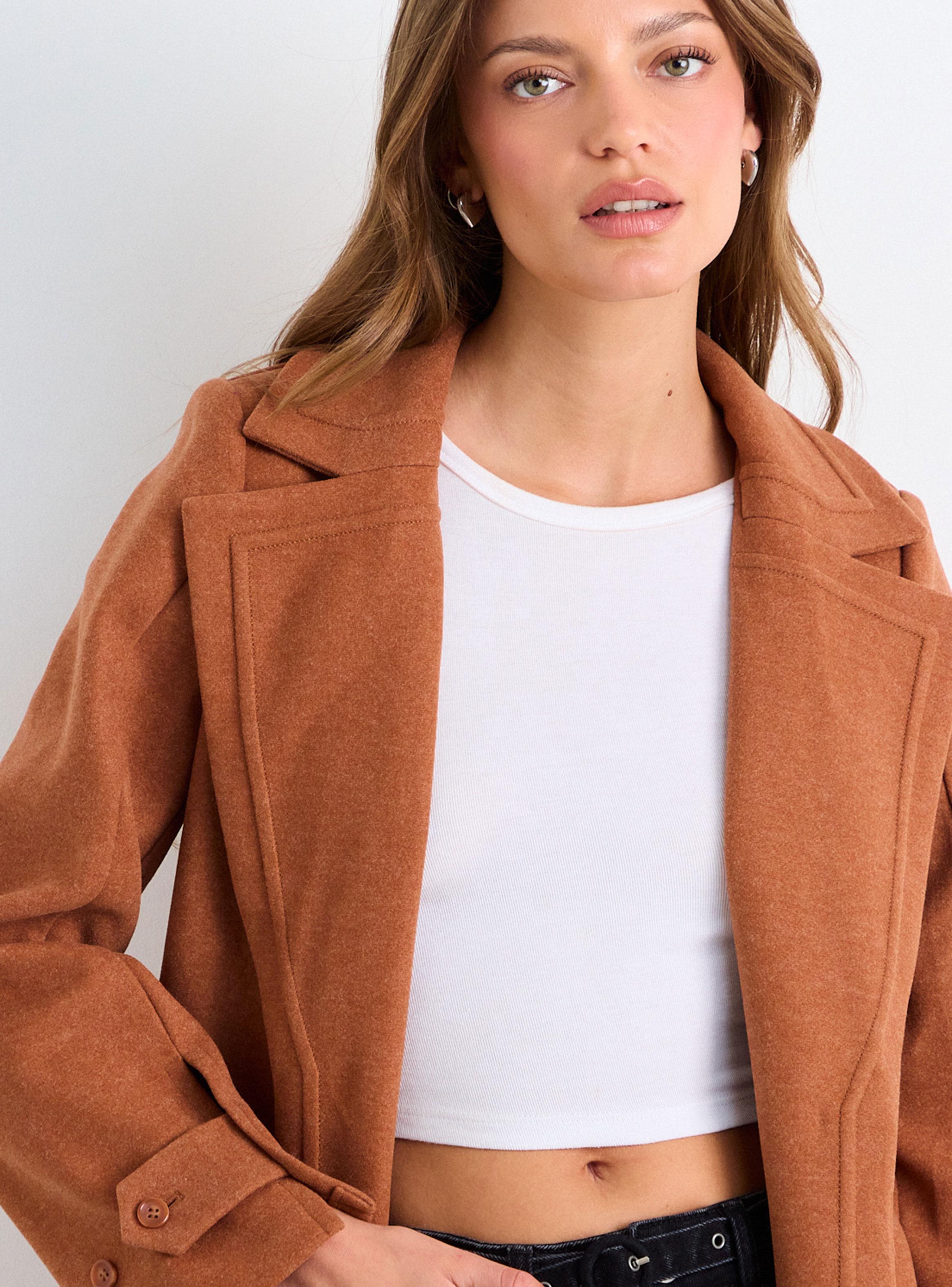 Abrigo Chaquetón Liso Doble Botonadura-3