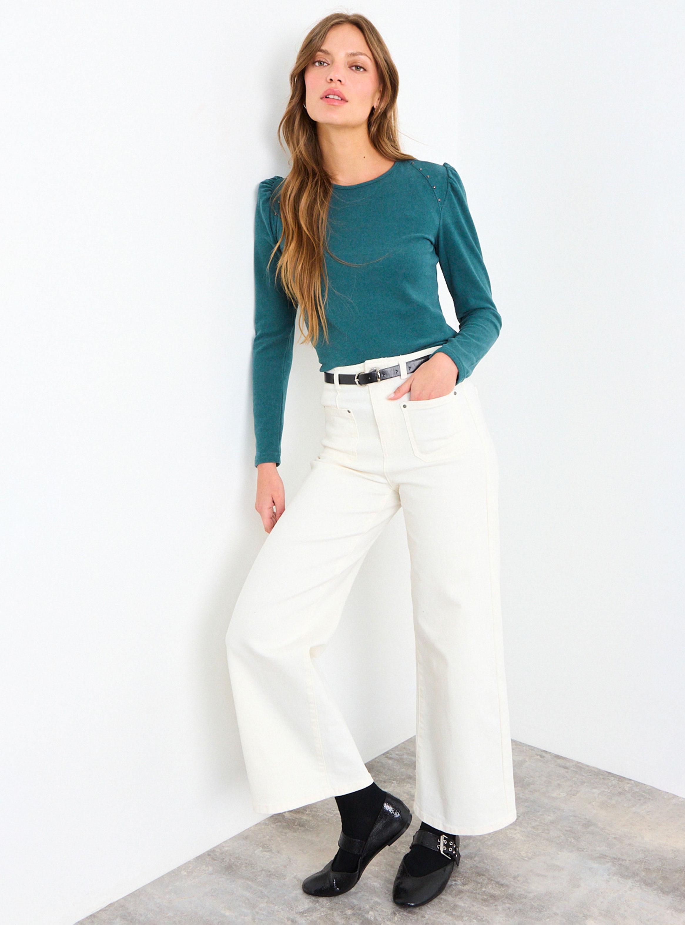 Polera Lisa de Cuello Redondo Regular-4