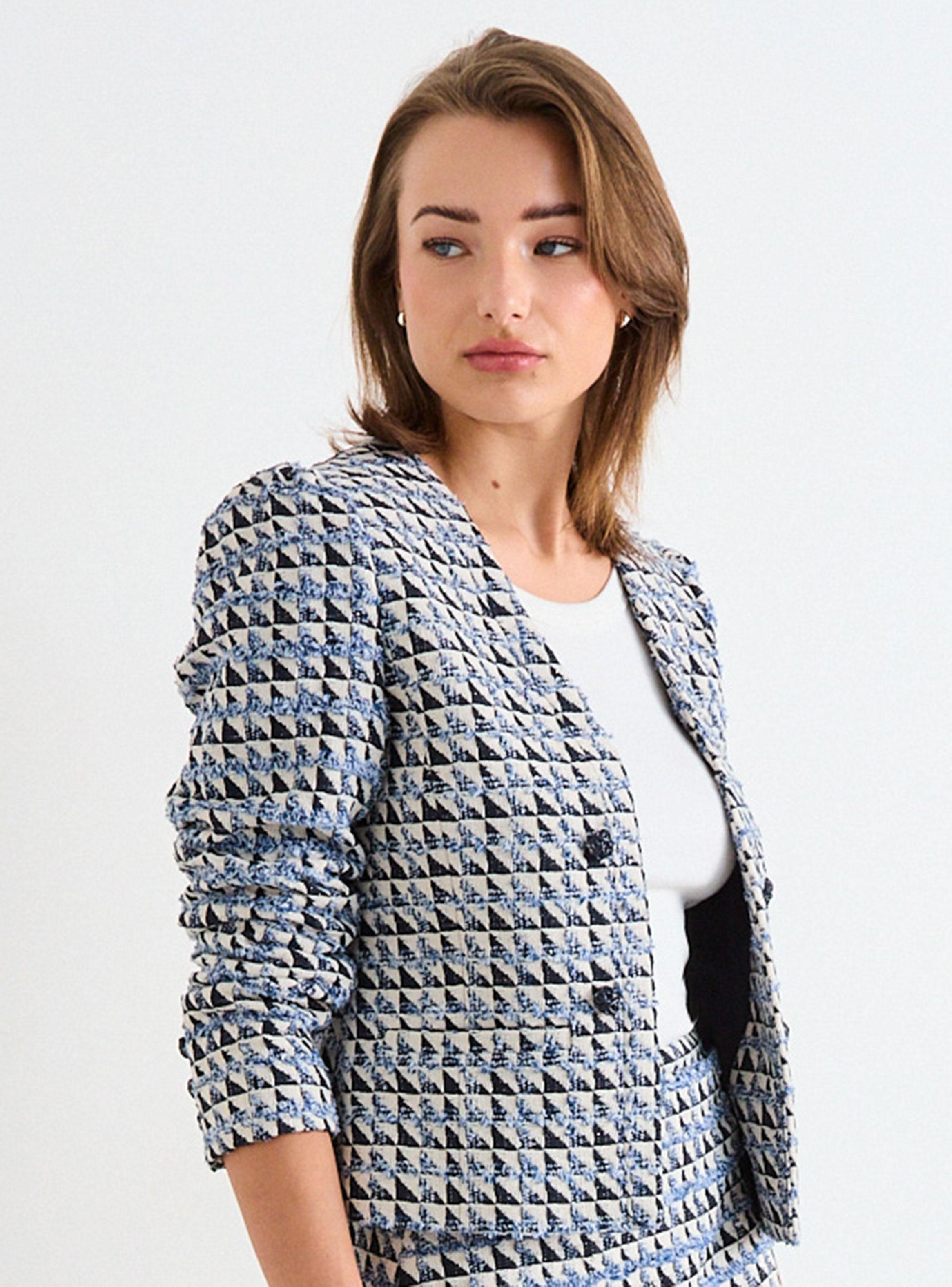 Blazer Fantasía con Estampado Geométrico-2