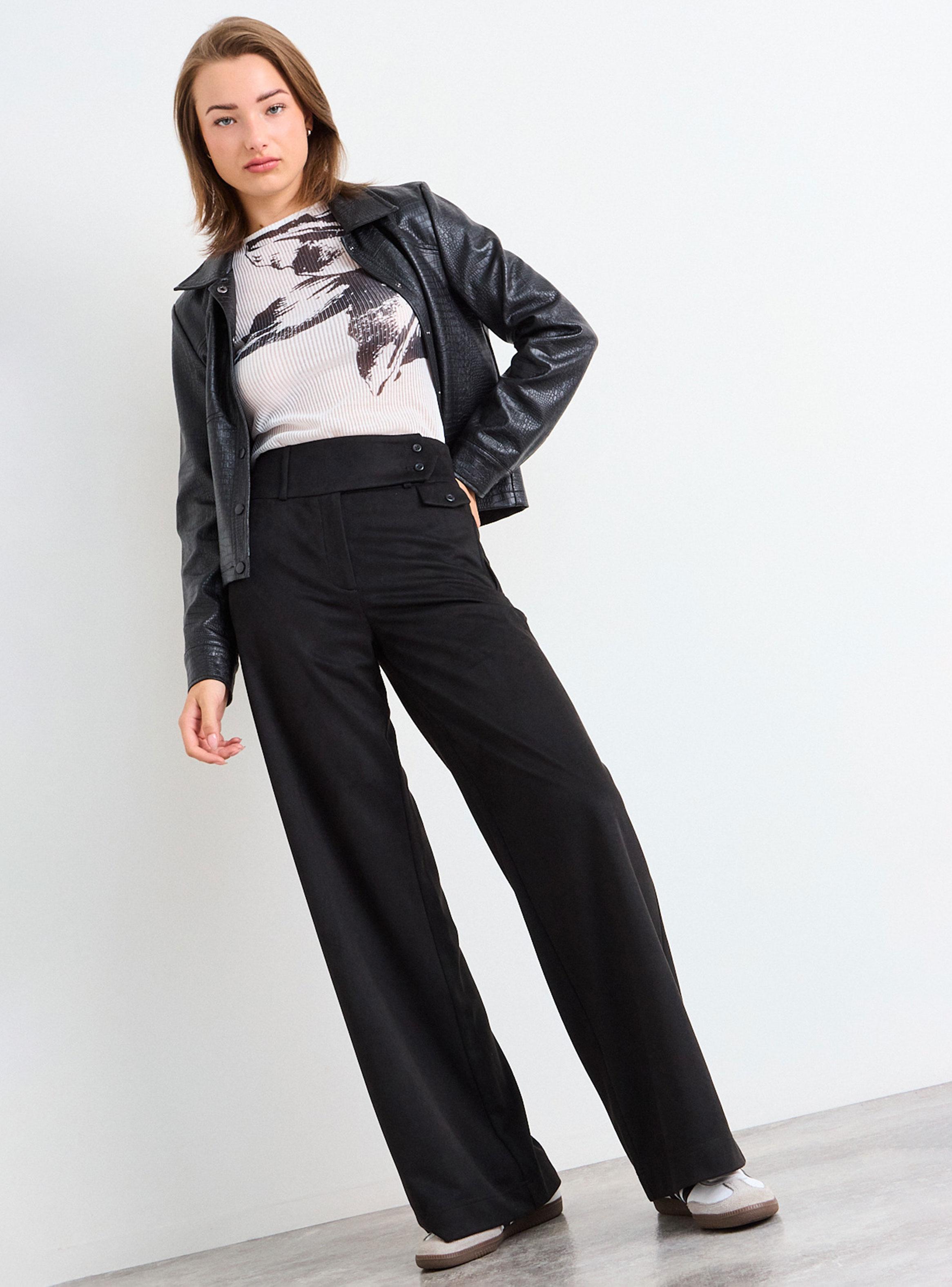 Pantalón Liso Pretina Doble Botón-4