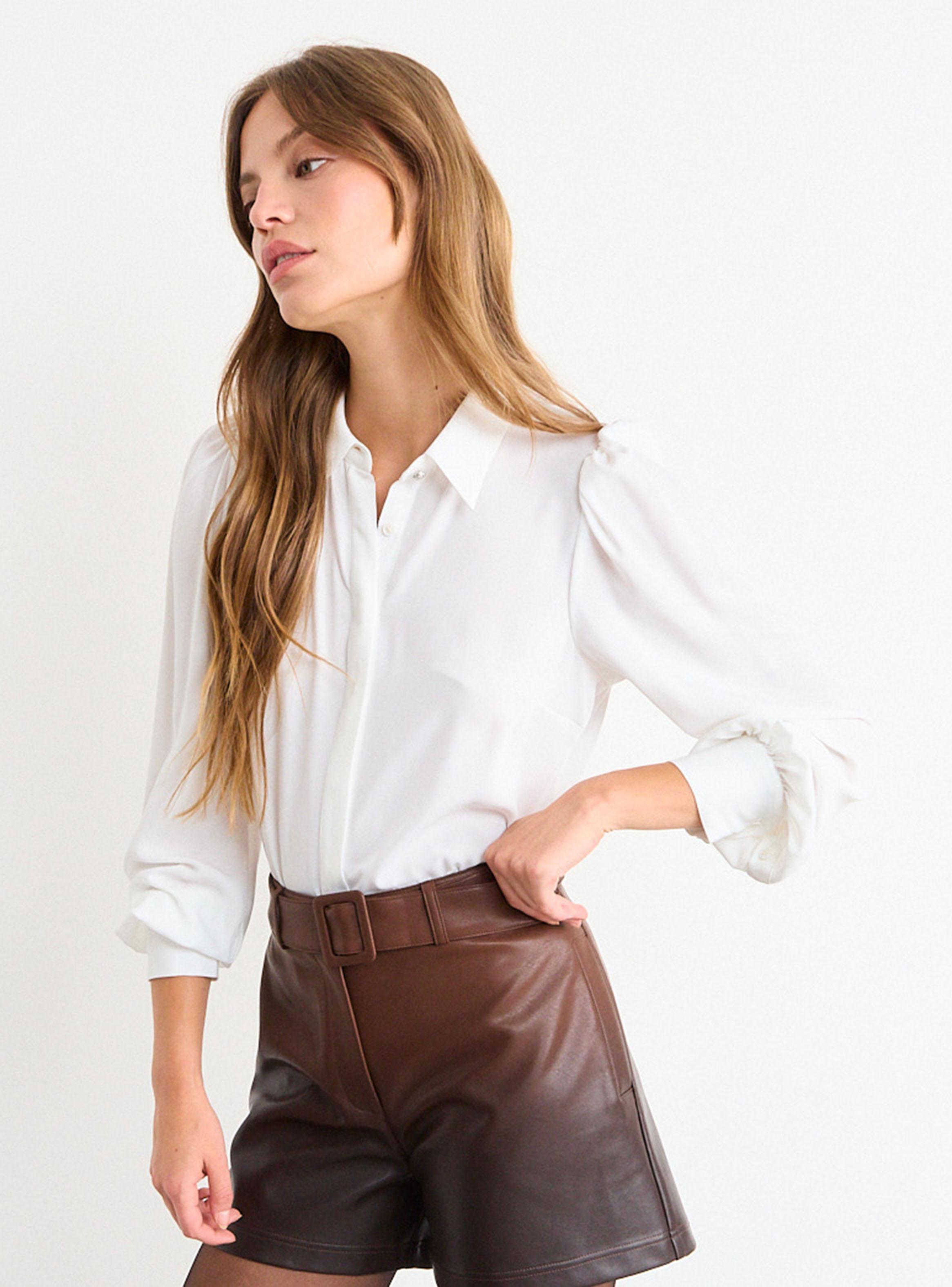 Blusa Camisera con Detalle en Puños-2