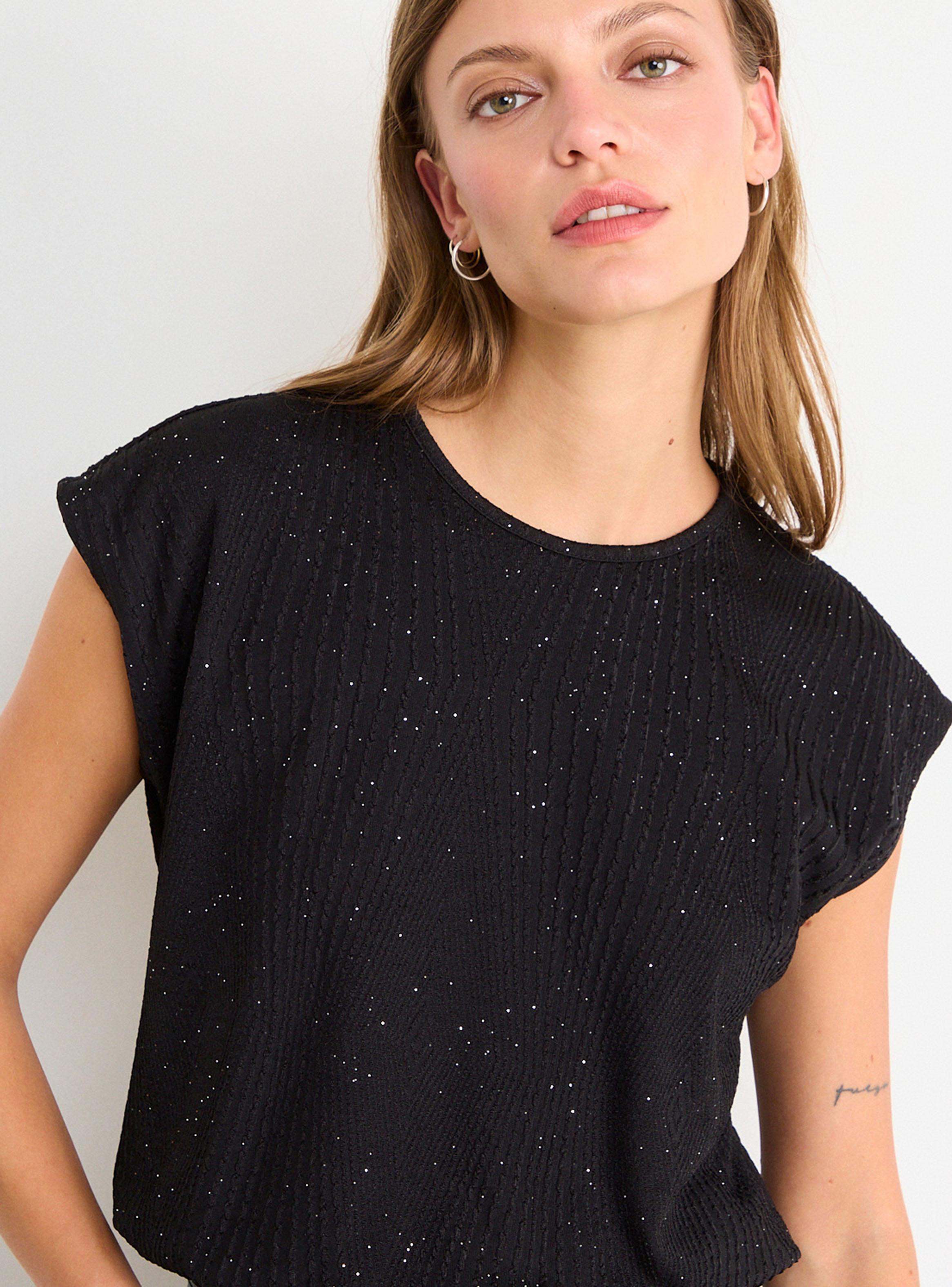 Polera Pretina con Elástico Tela Texturada-3