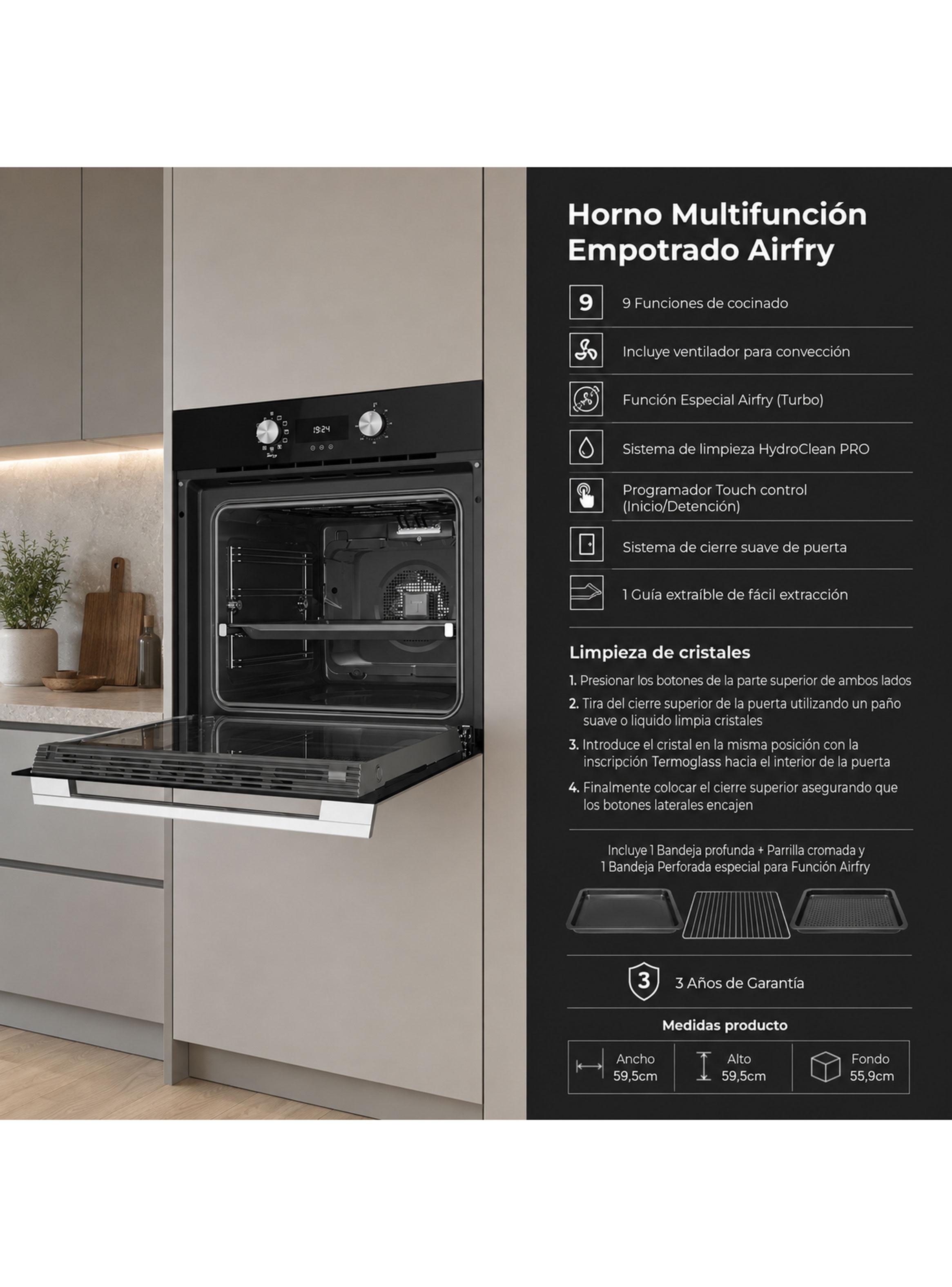 Horno Eléctrico Multifunción Freidor de Aire AirFry HLB-8416-2