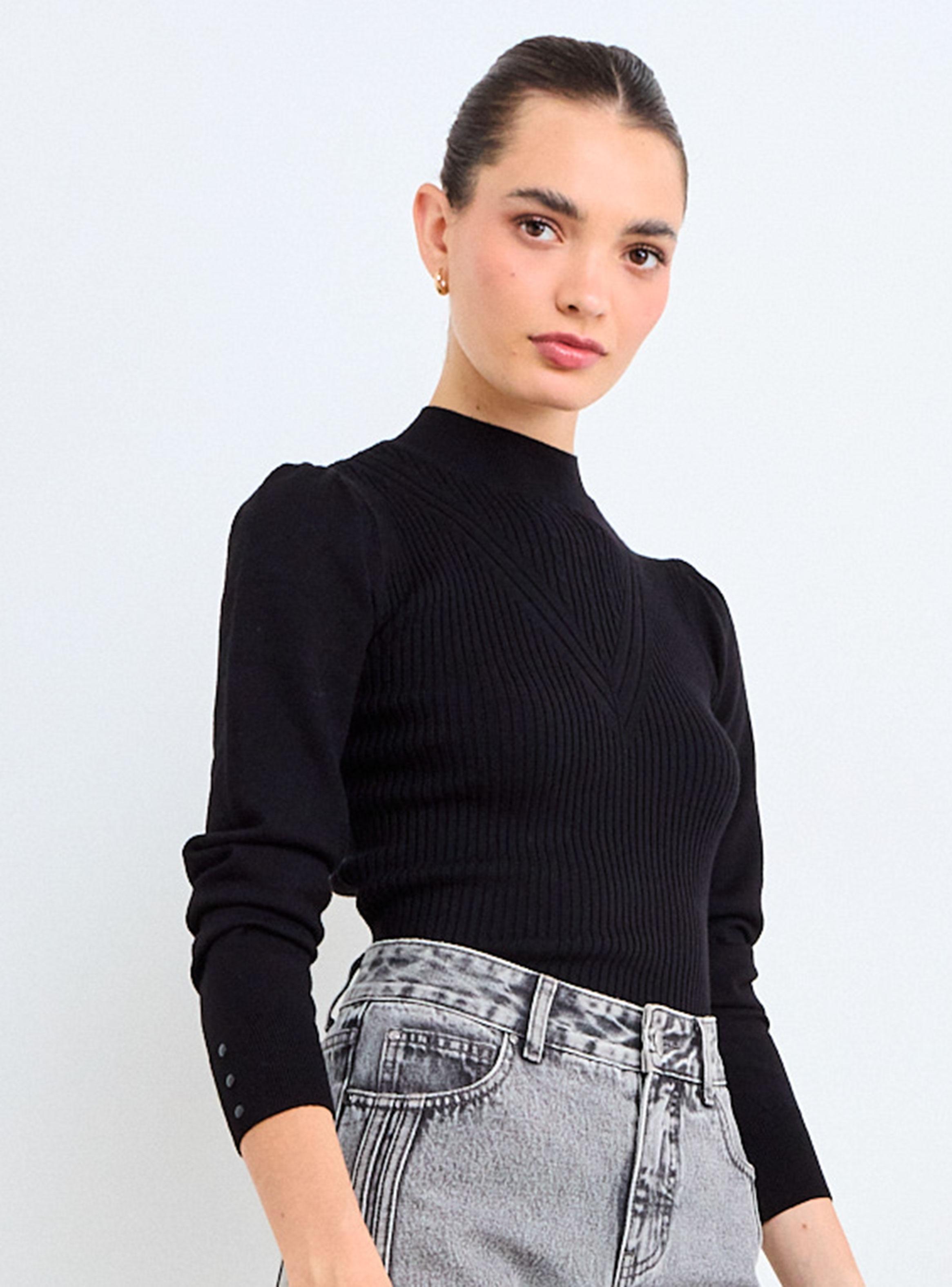 Sweater Liso Beatle Regular Detalle en Puño-2