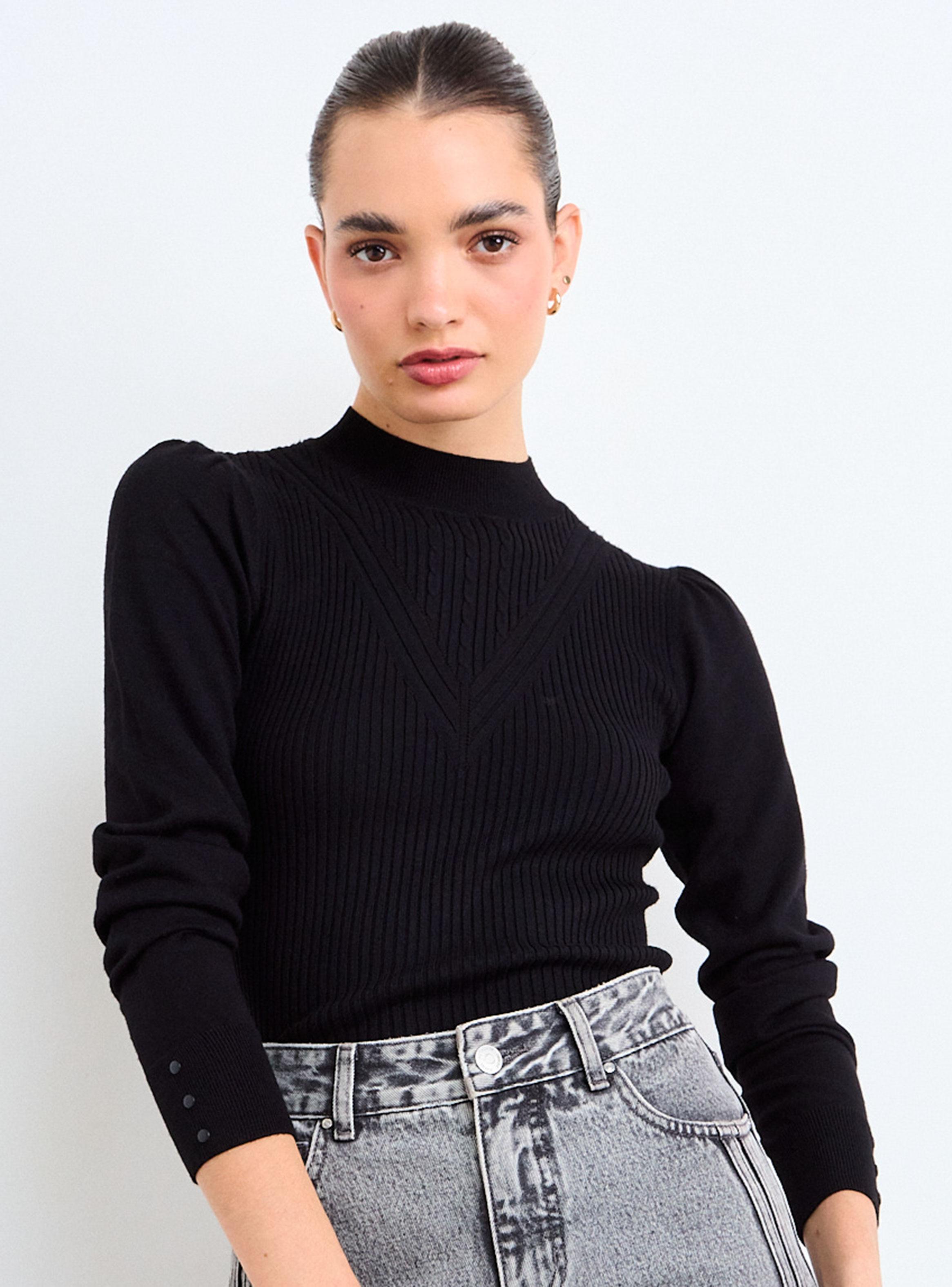 Sweater Liso Beatle Regular Detalle en Puño-0