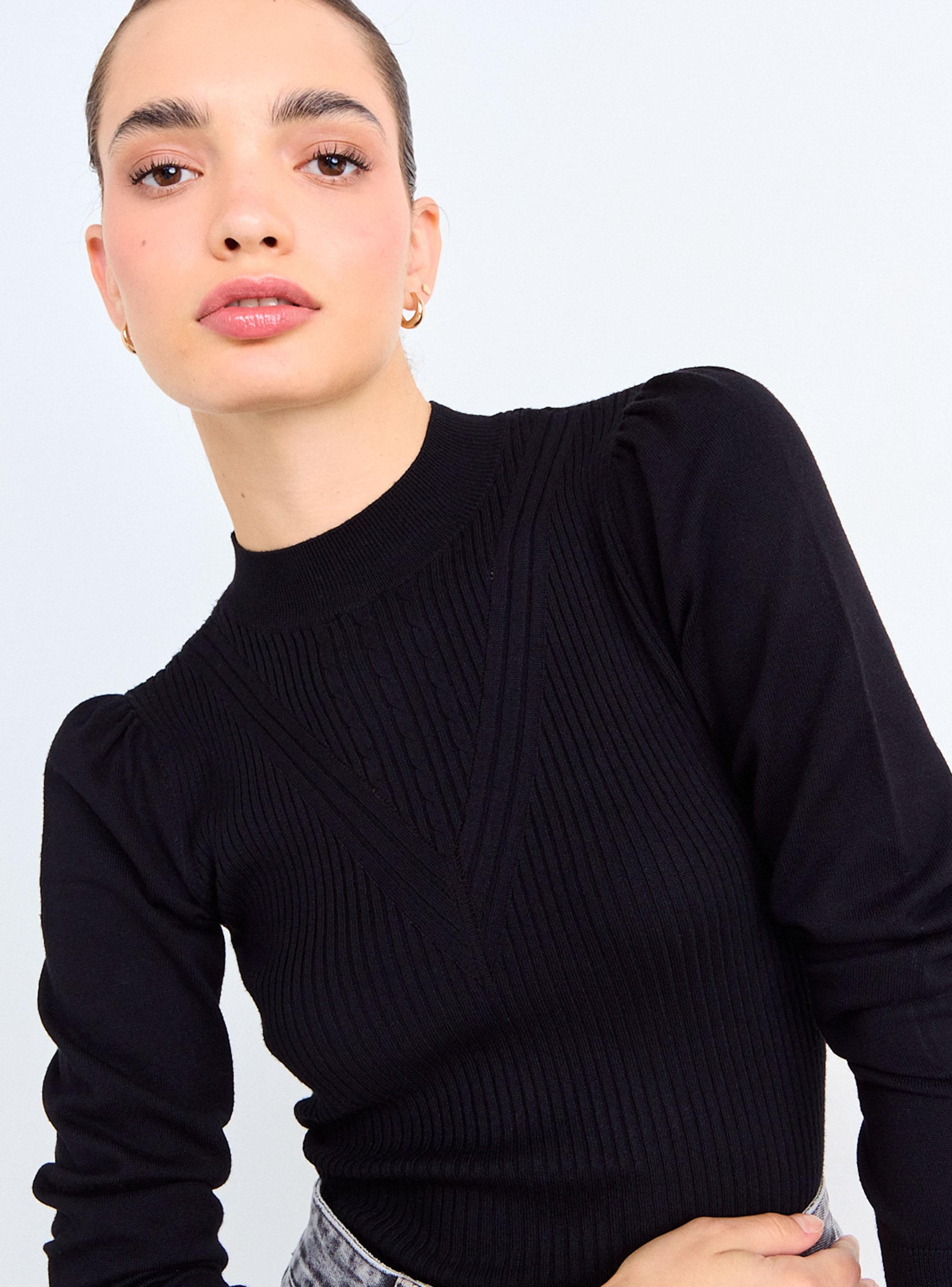 Sweater Liso Beatle Regular Detalle en Puño-3