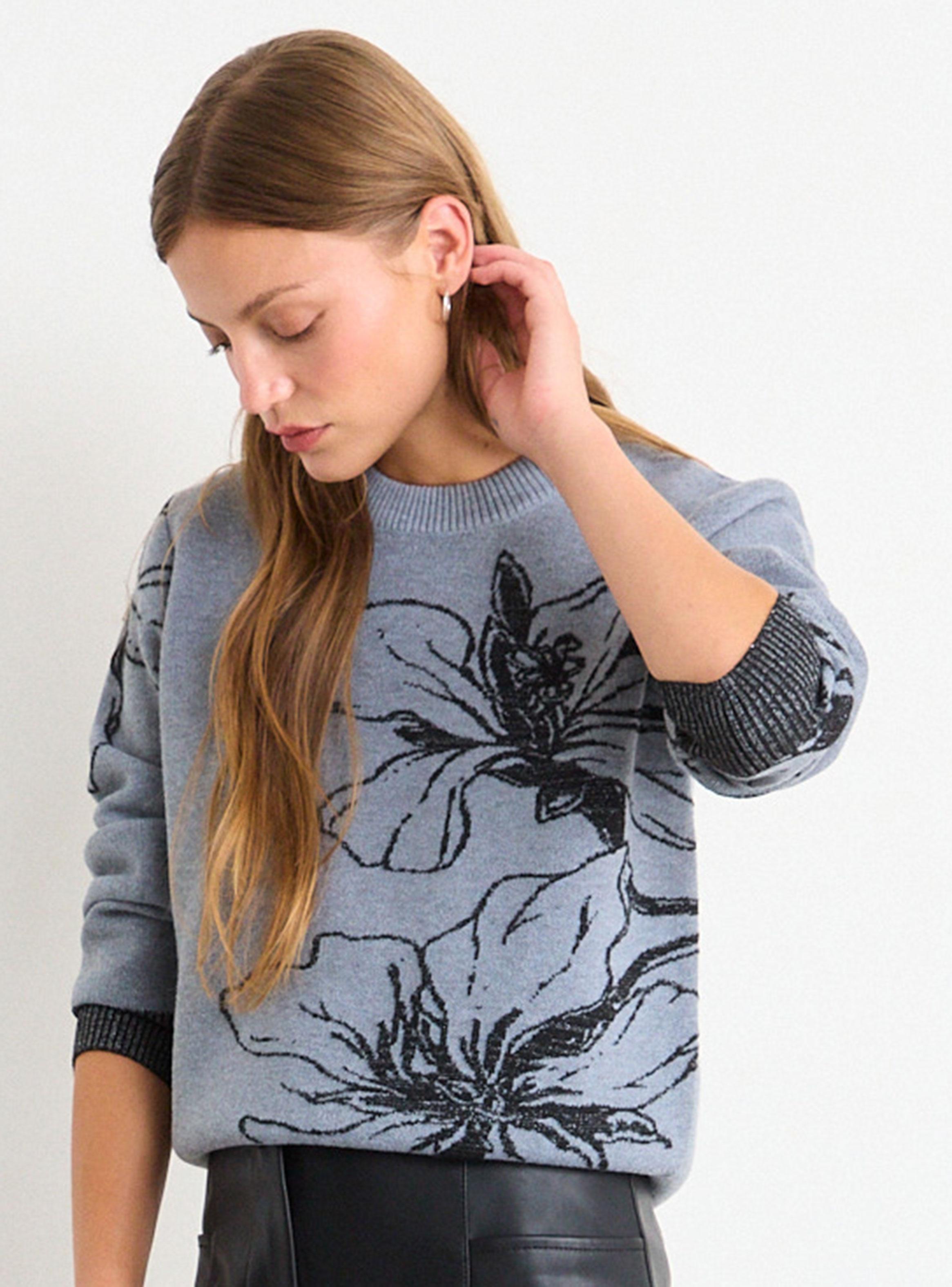 Sweater Fantasía Cuello Redondo con Manga Larga-2