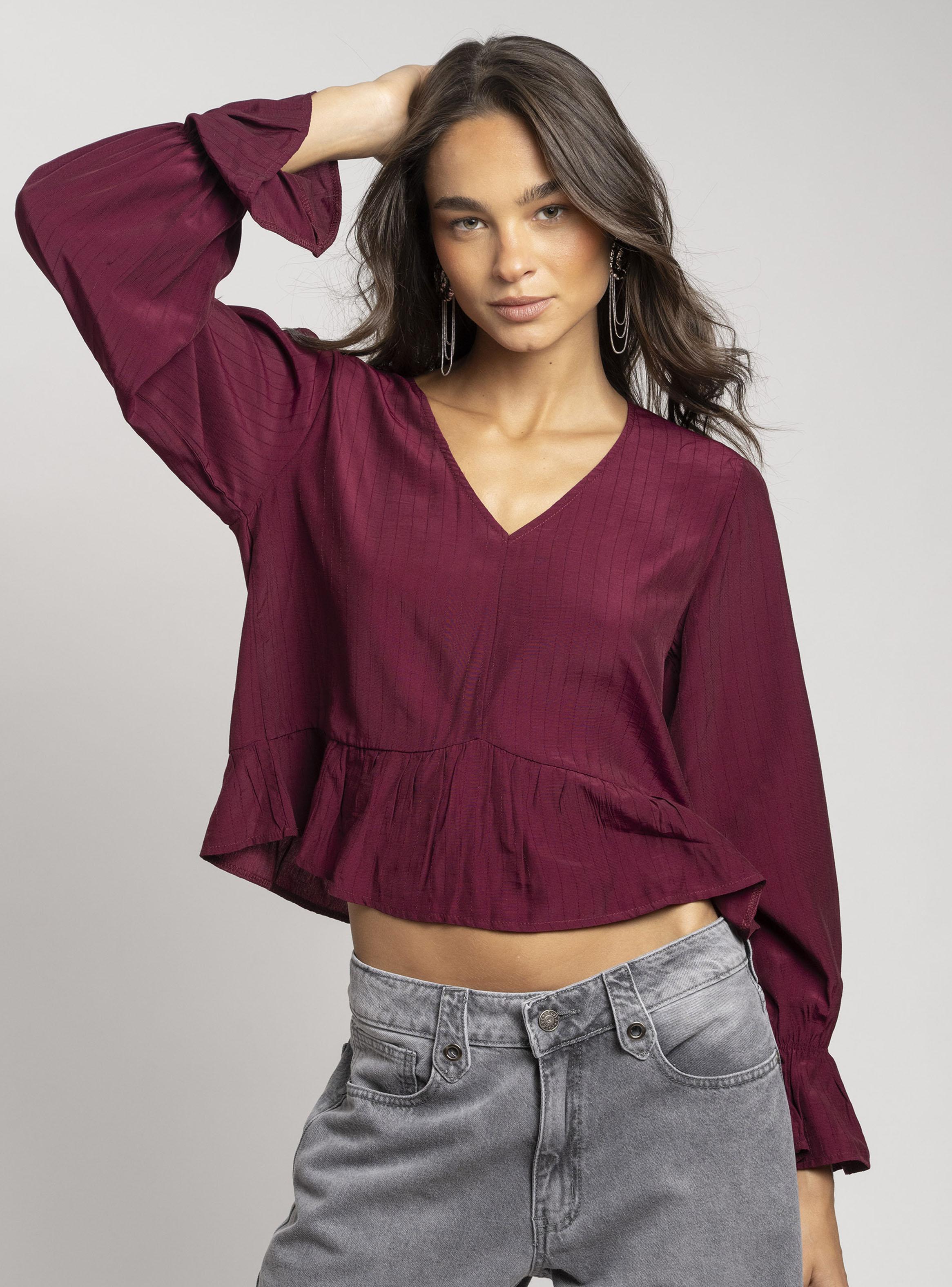 Blusa Básica Mael Burdeo-3