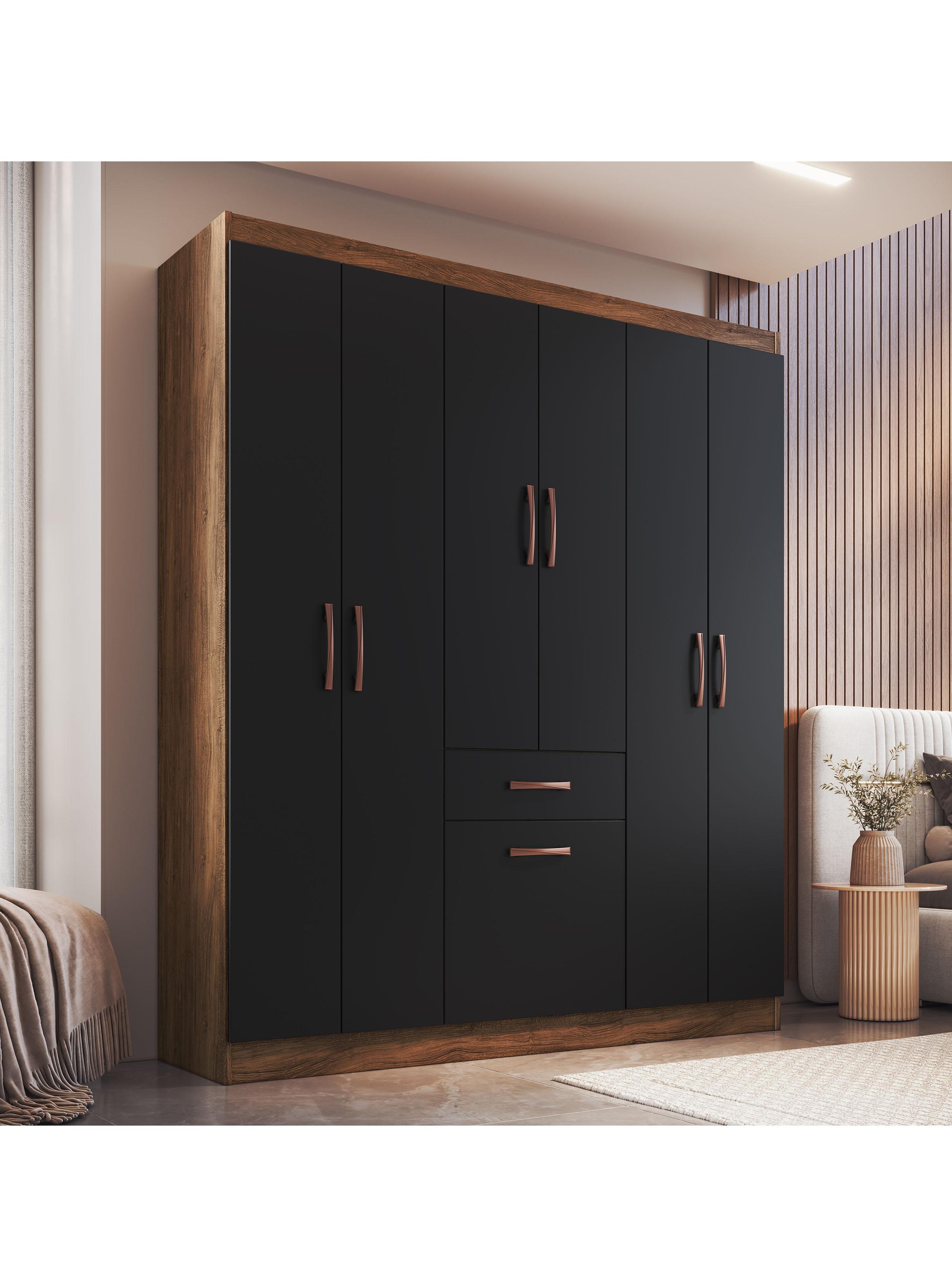 Clóset 6 Puertas Negro-3