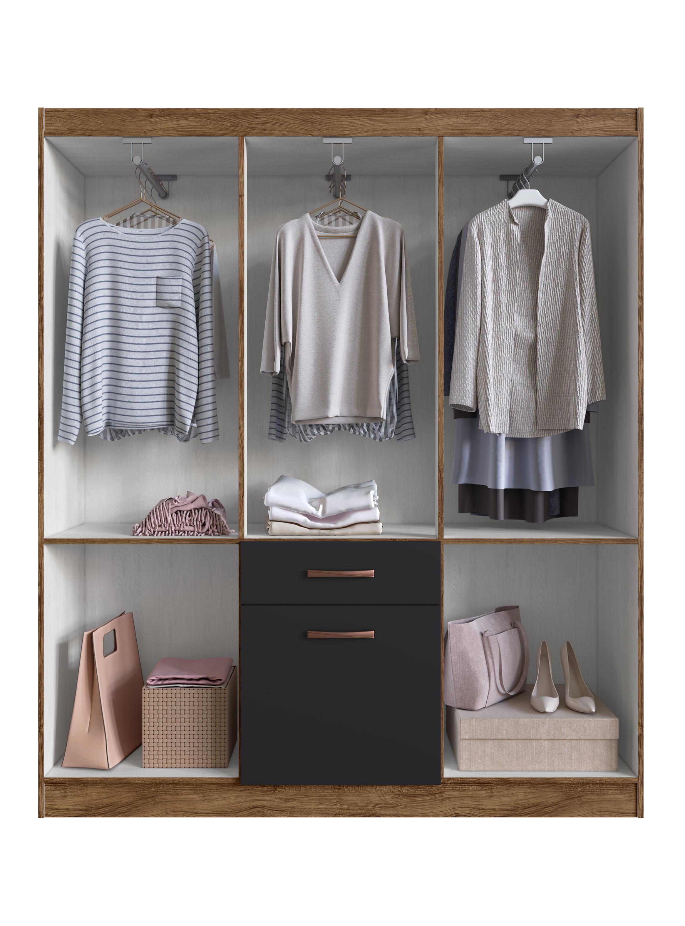 Clóset 6 Puertas Negro-2