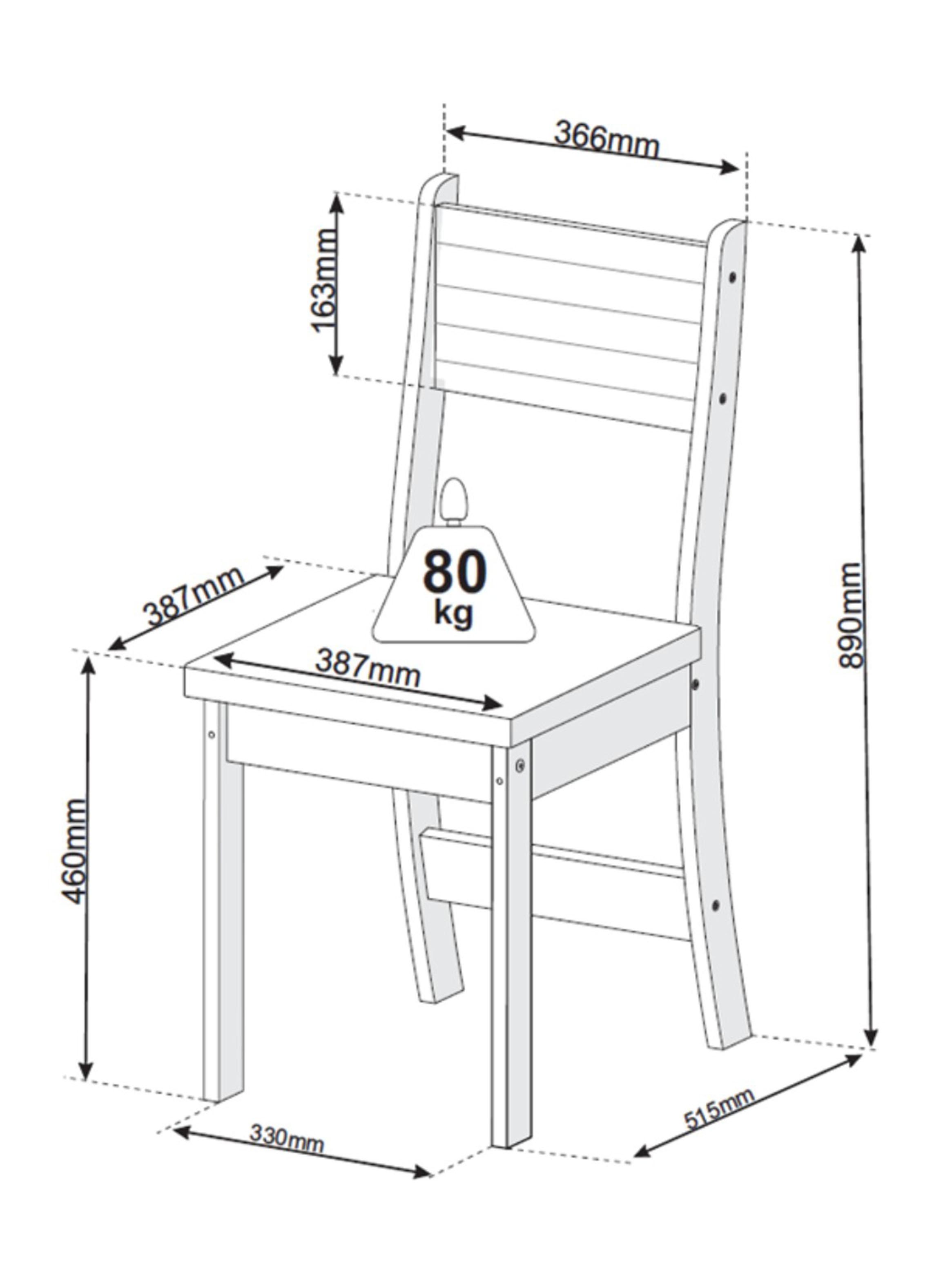Juego de Comedor Florencia 4 Sillas Café-2