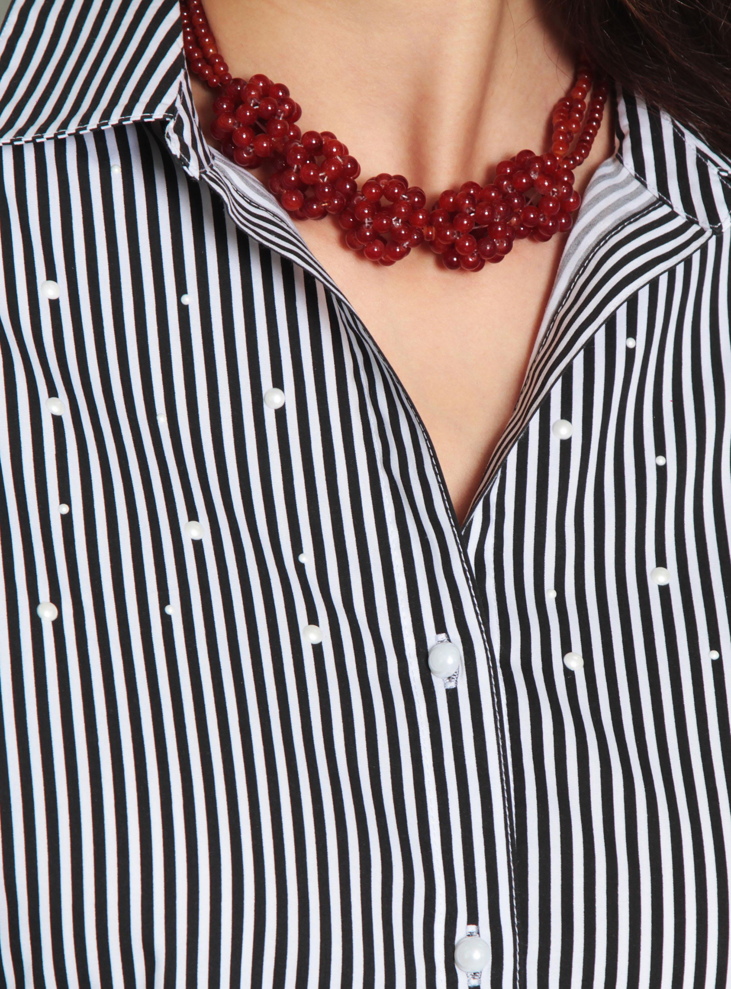 Blusa Aplicación de Perlas-2