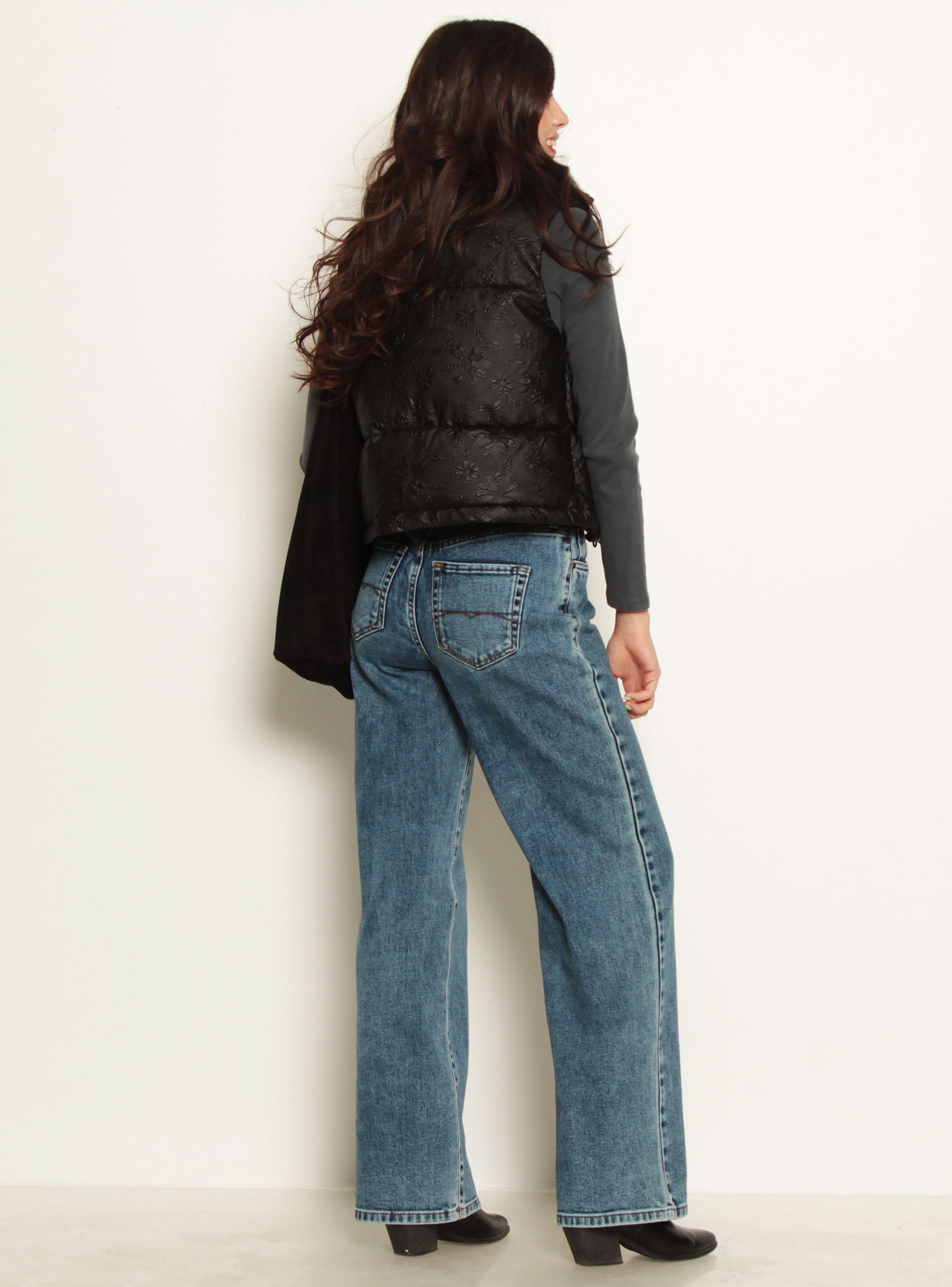 Parka Puffer sin Manga con Cierre en Delantero y Cintura Ajustable-4