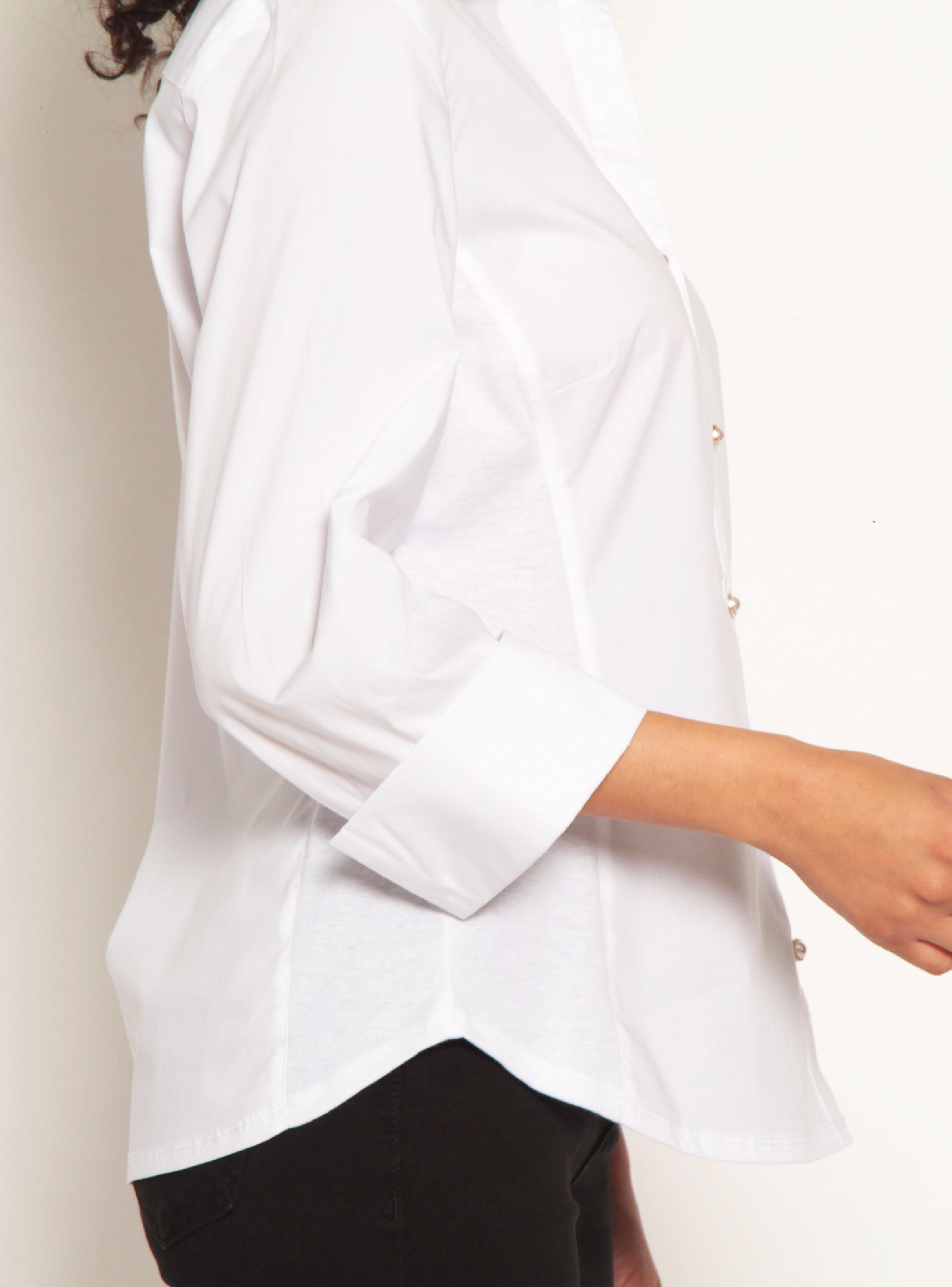 Blusa Manga 3/4 Botón Perla-2