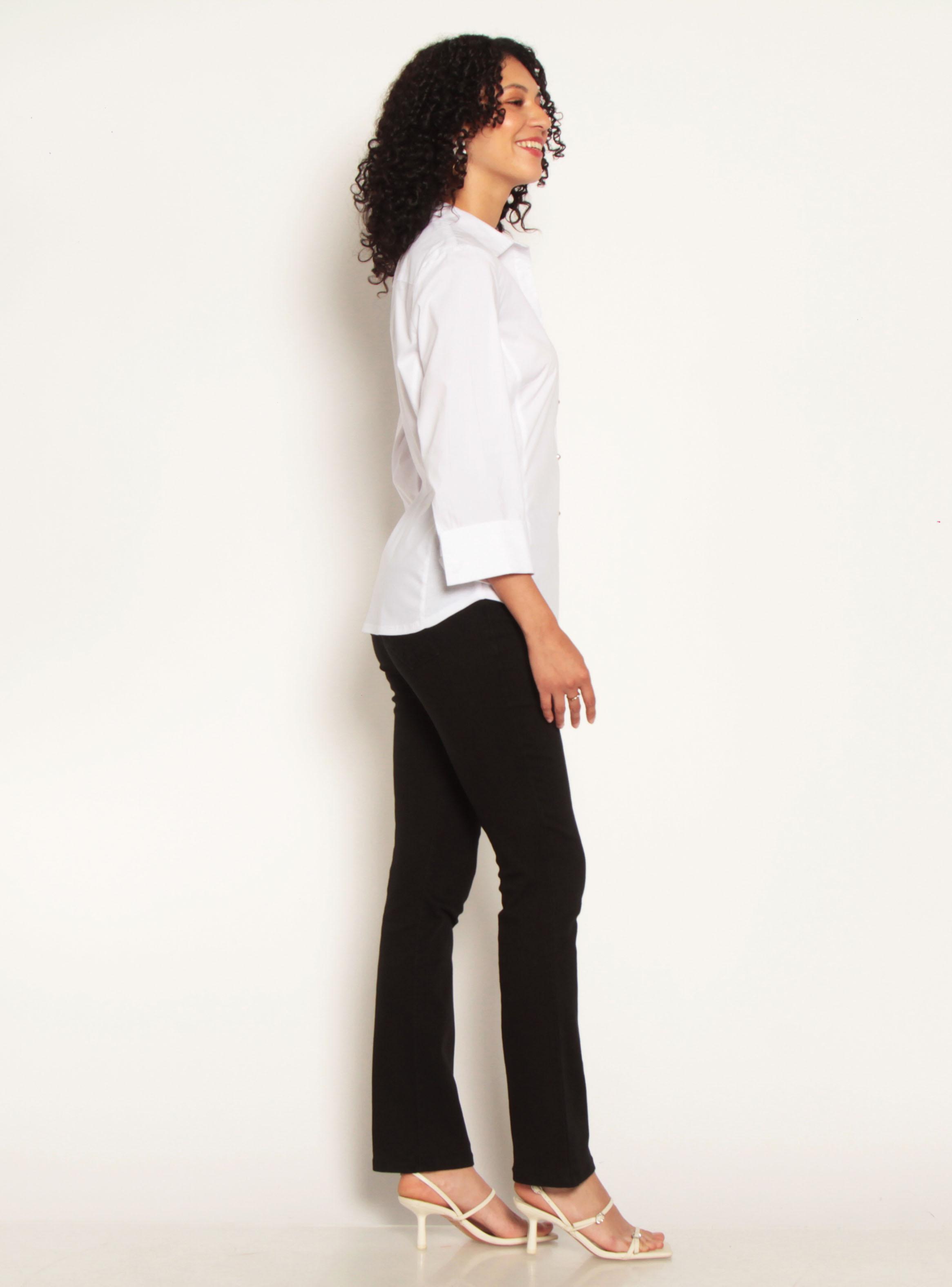 Blusa Manga 3/4 Botón Perla-3