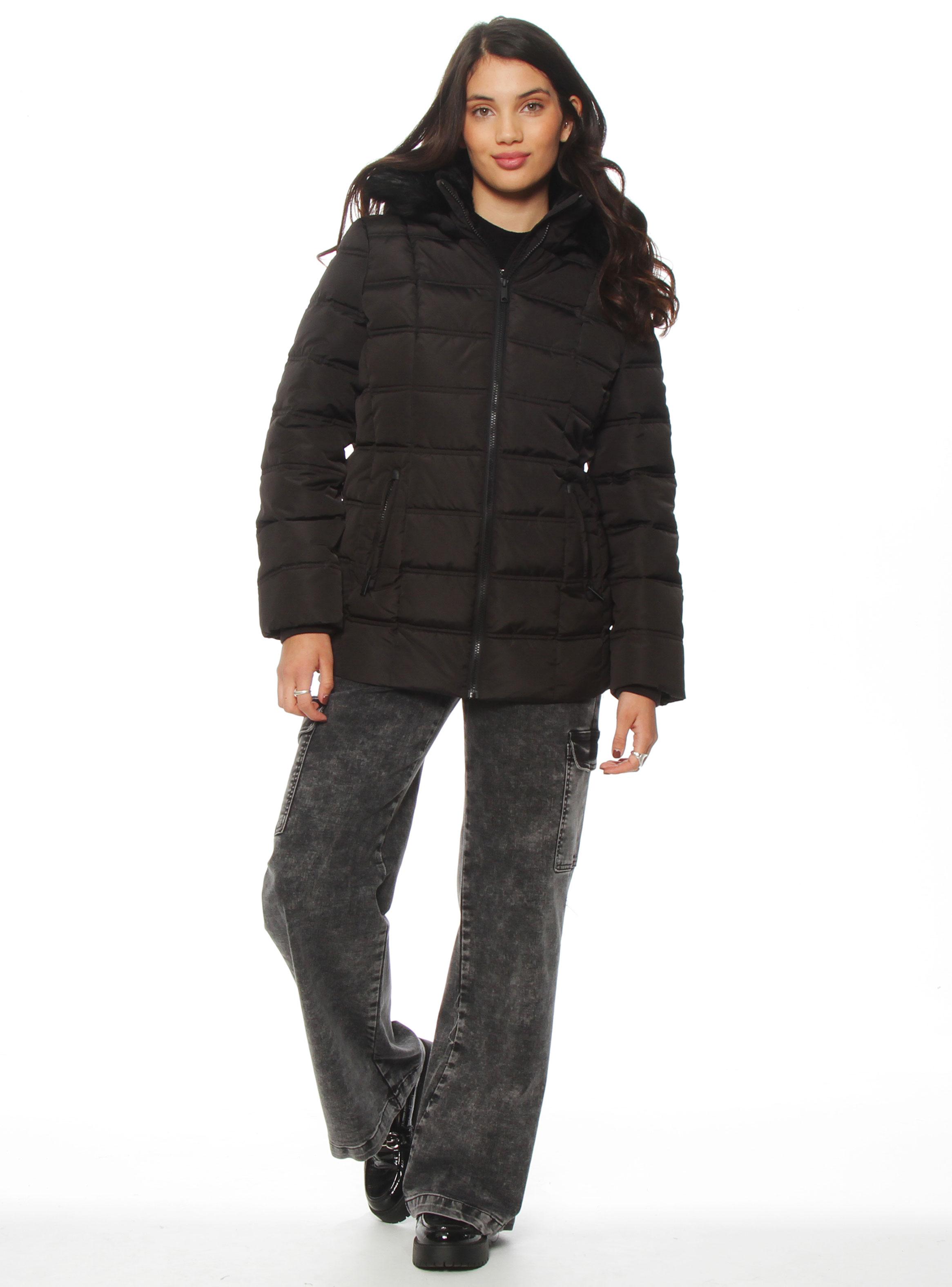 Parka con Aplicación en Capucha Cierre en Delantero-3