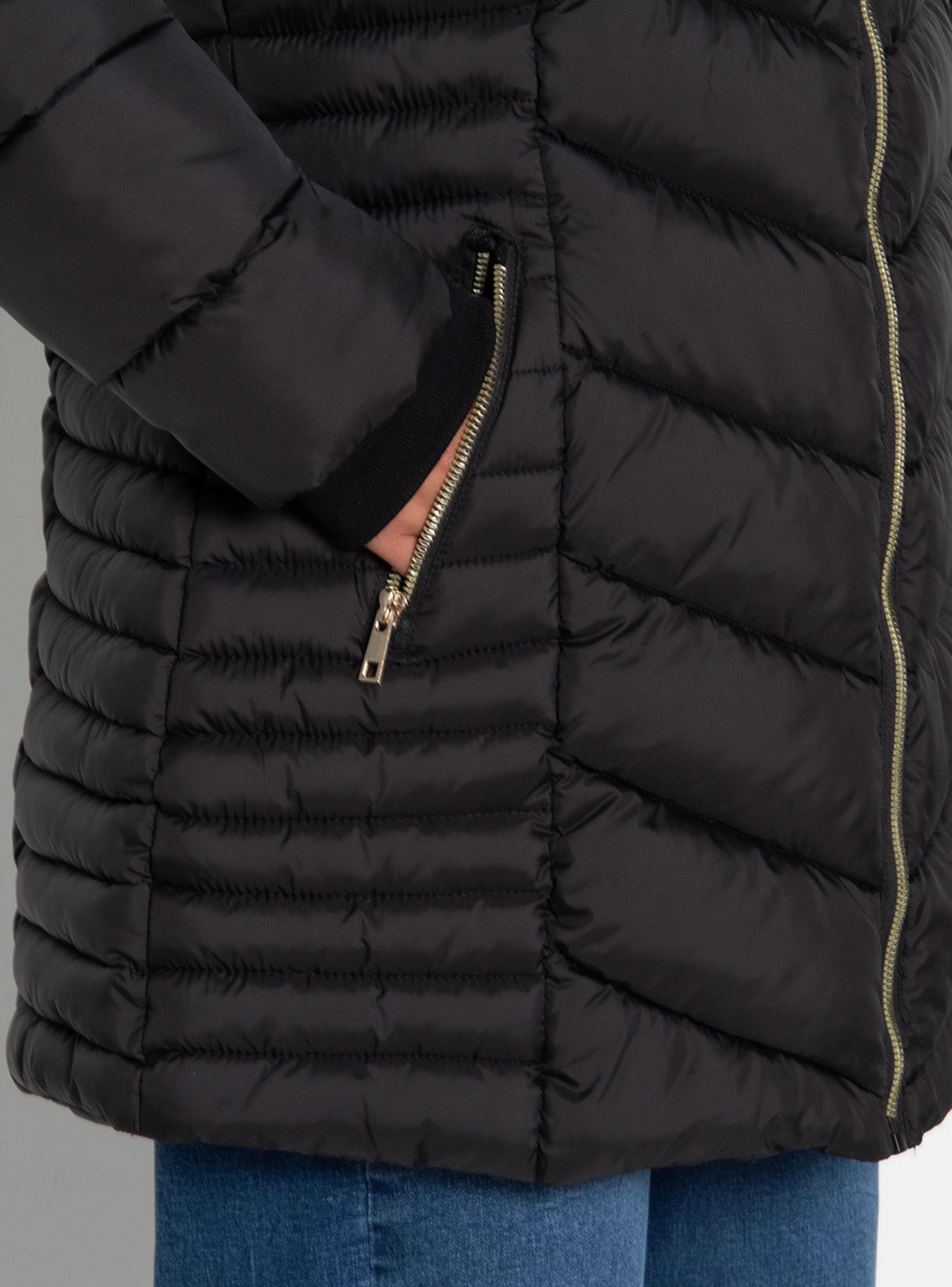 Parka Manga Larga con Capucha y Cierre en Delantero-2