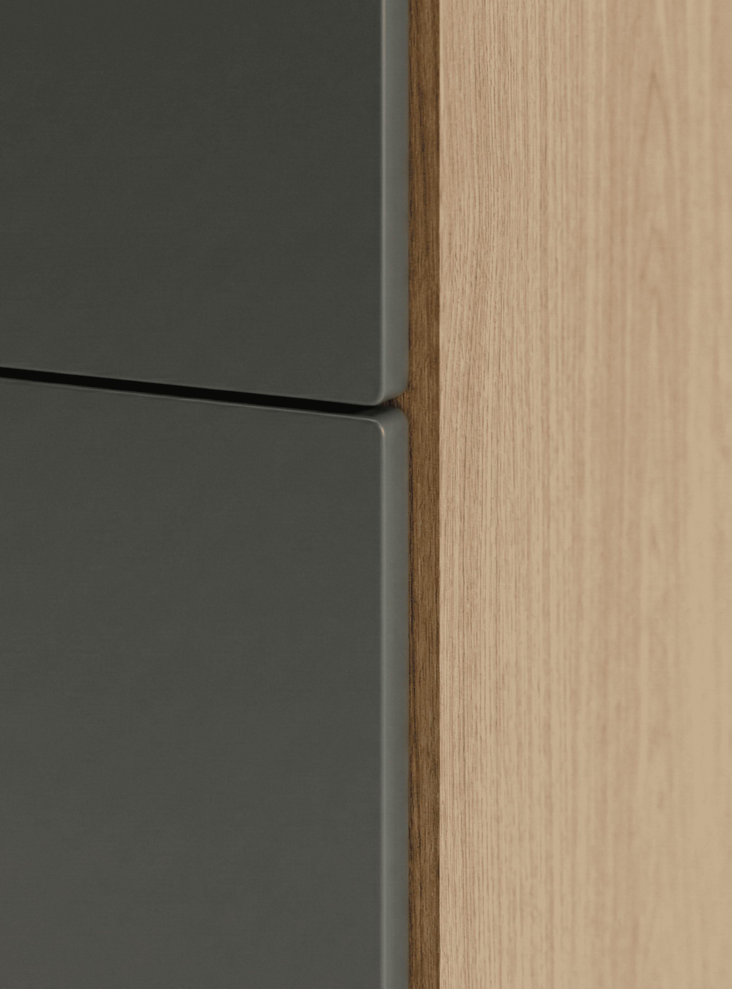 Clóset 2 Puertas 4 Cajones Negro/Café 182x62x40 cm-3