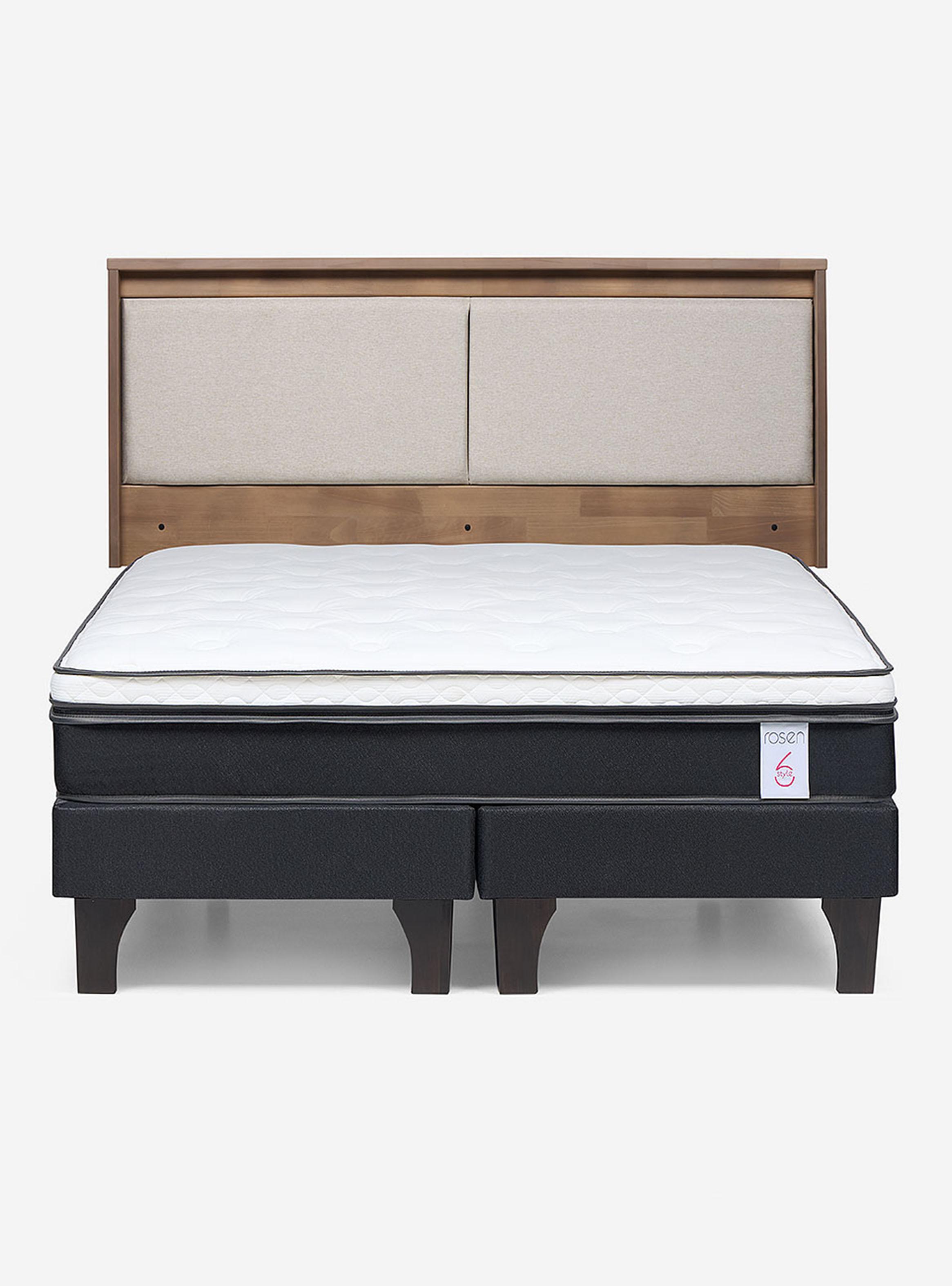 Cama Europea New Style 6 King Base Dividida + Respaldo Paul-1
