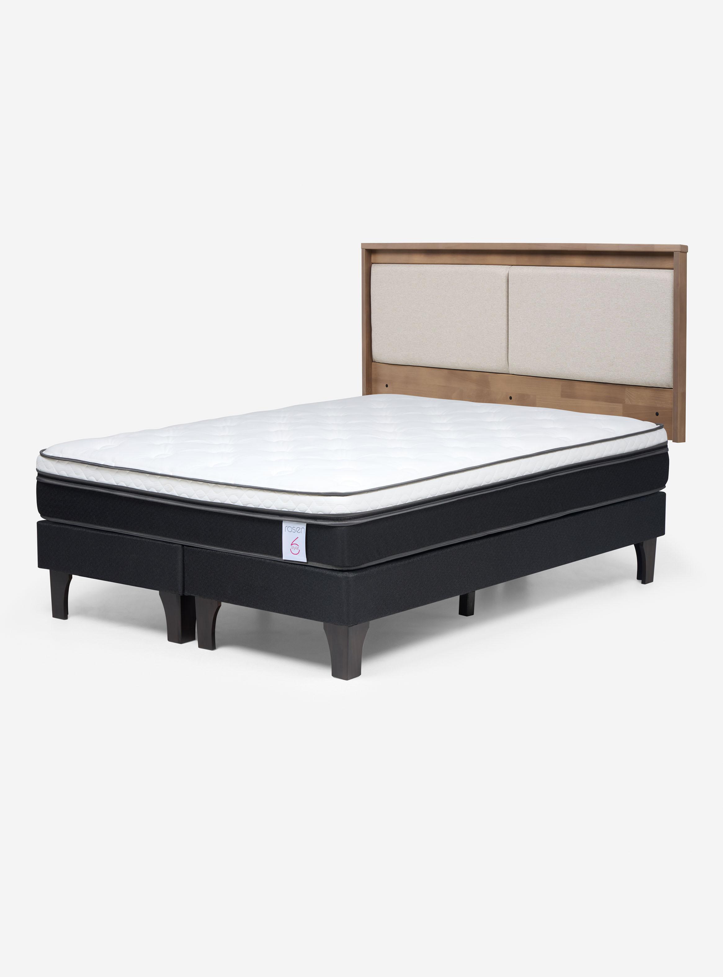 Cama Europea New Style 6 King Base Dividida + Respaldo Paul-0
