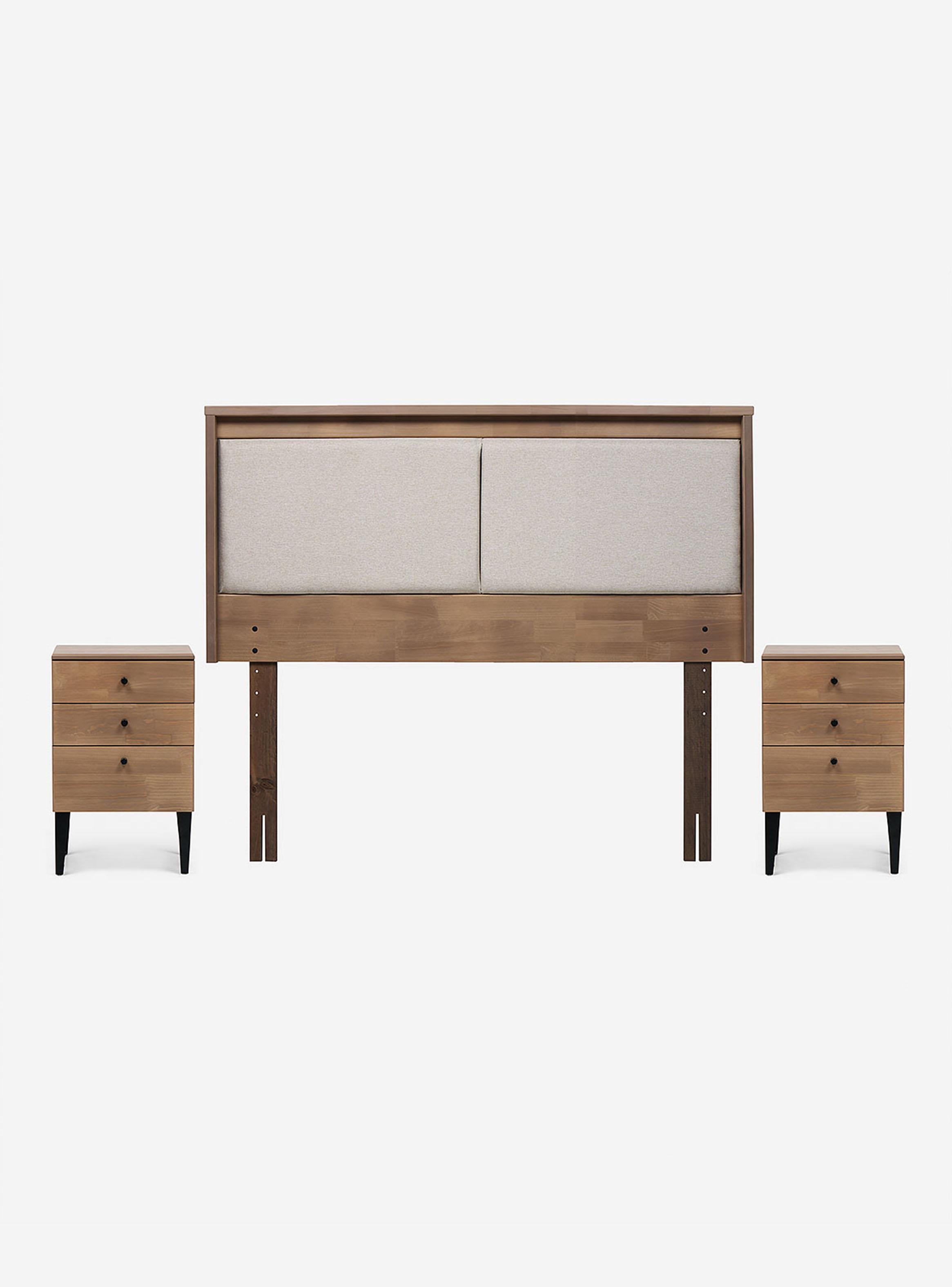 Set Muebles Respaldo + Veladores Paul 2 Plazas-0