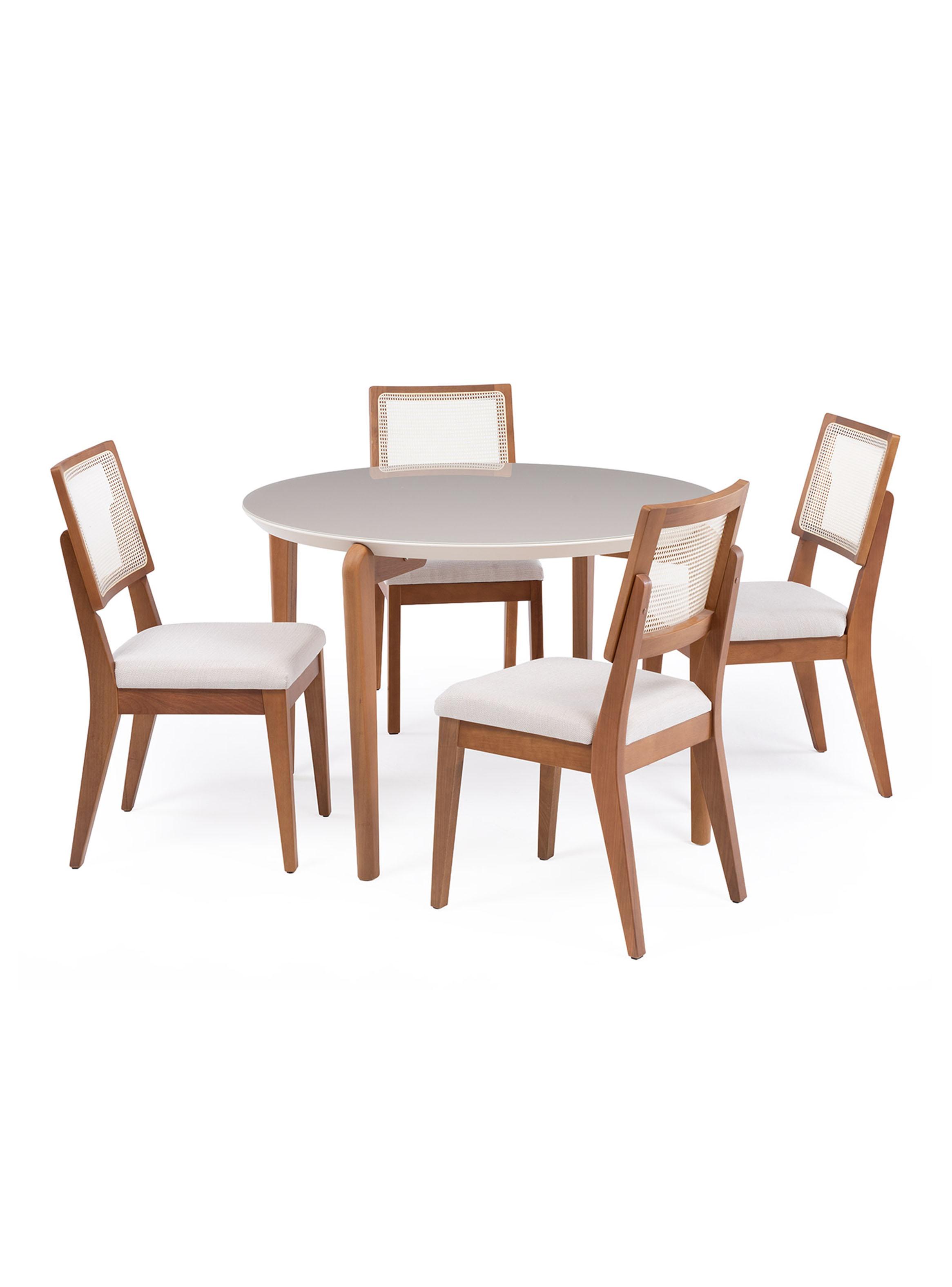 Juego de Comedor Donatella Redondo 115 + 4 Sillas Saga-0