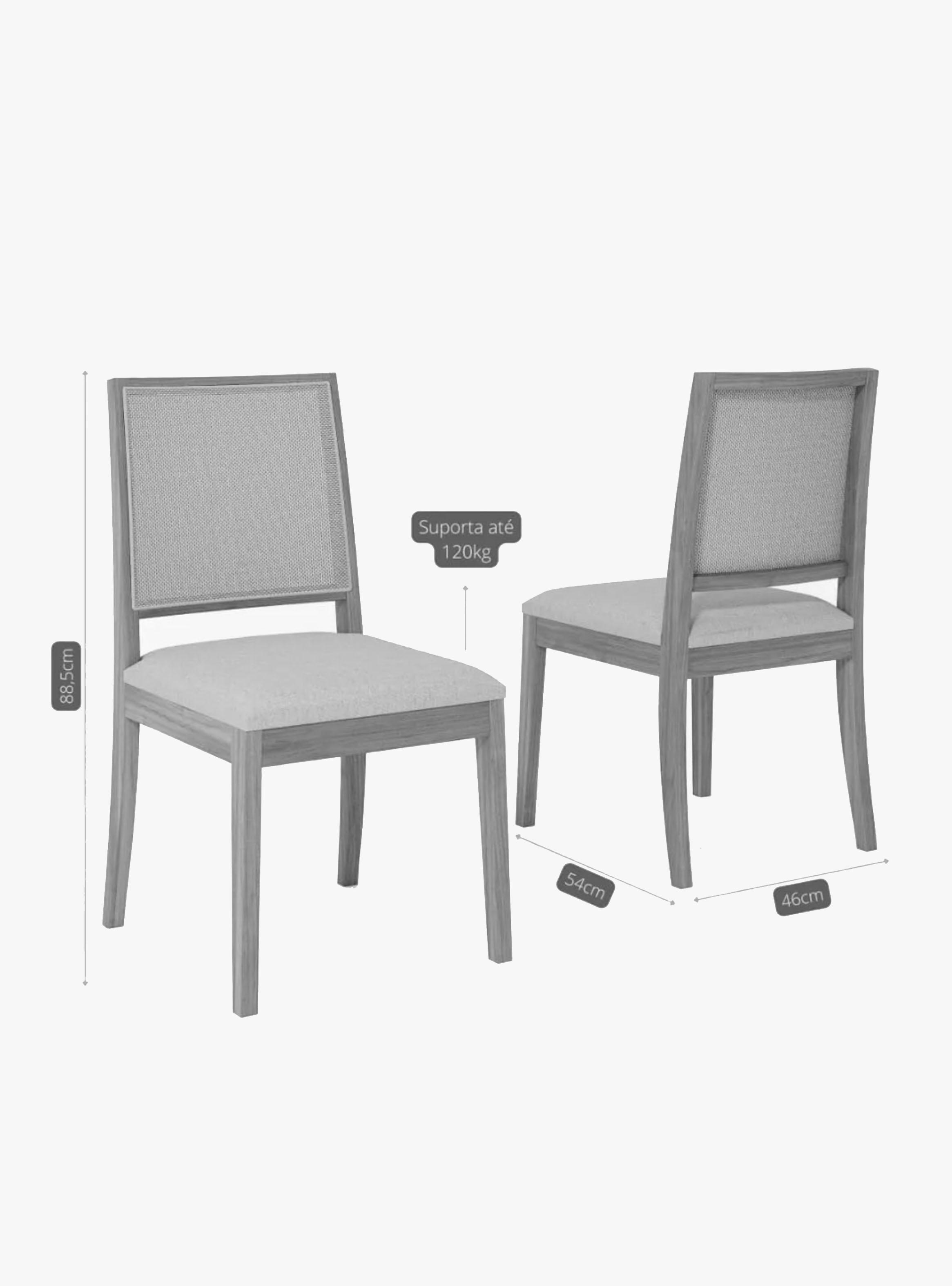 Juego de Comedor Regia Madera 1.8 + 6 Sillas Buriti-2