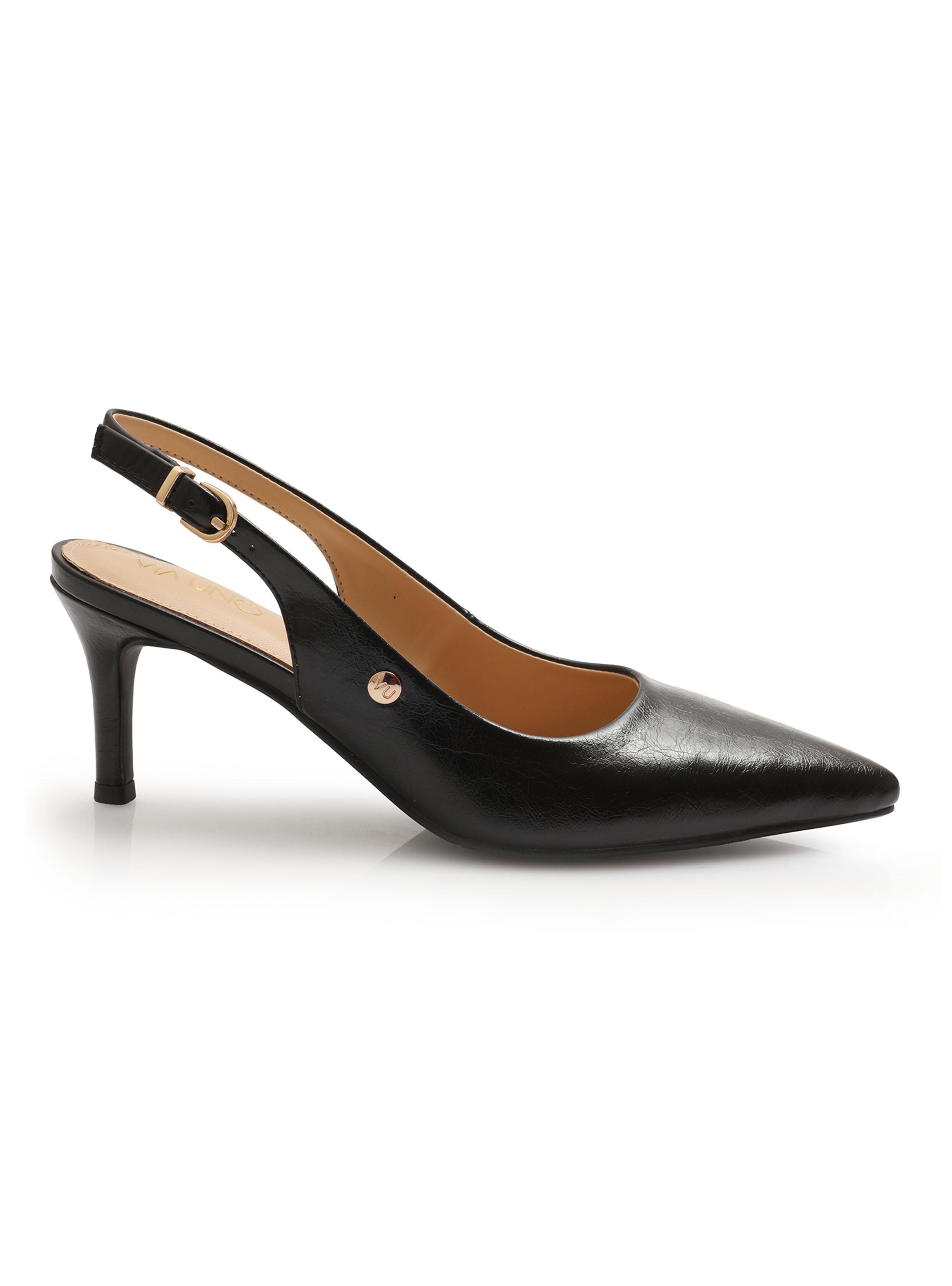 Zapato Formal Talón Abierto y Taco Aguja Mujer-0