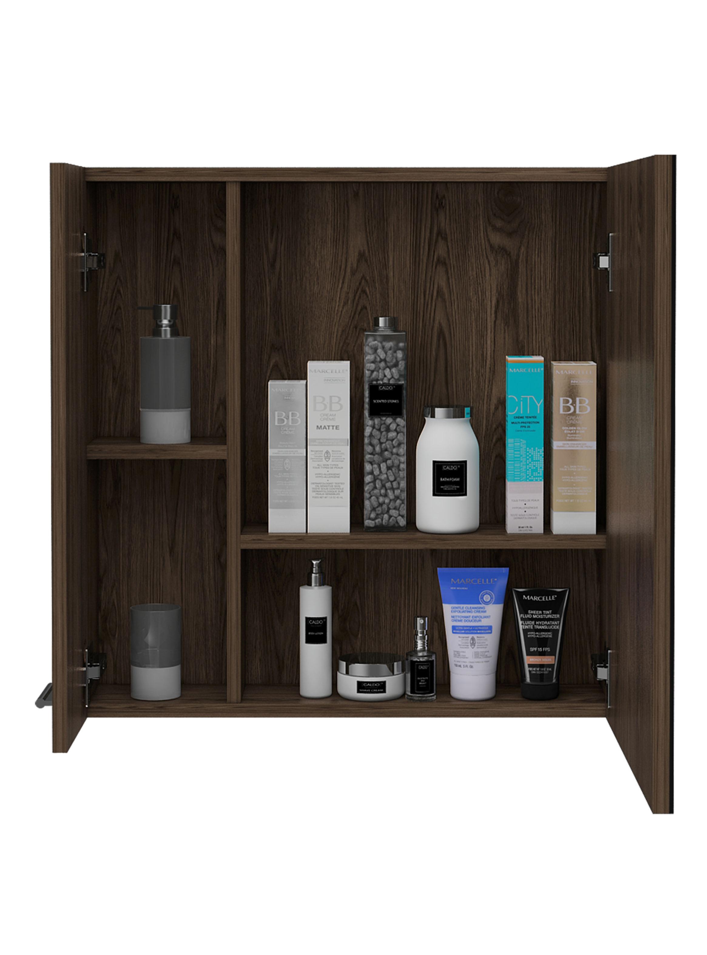 Botiquín 2 Puertas y Espejo Sines 60x60x14.9 cm Coñac-3