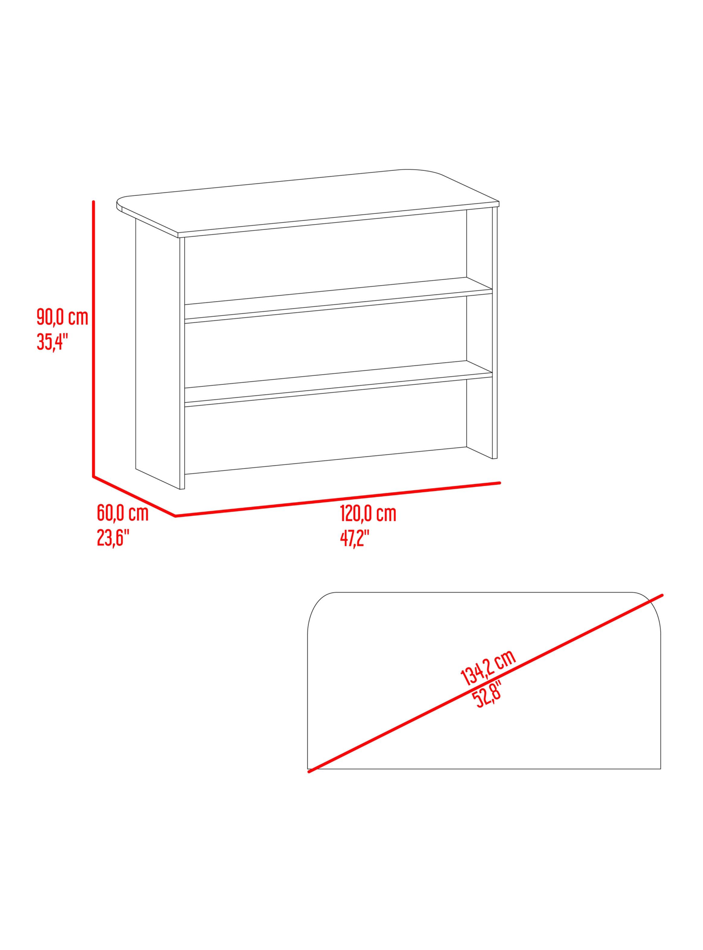 Mueble Barra Auxiliar de Cocina Fendi 90x120x60 cm Milan y Blanco-1