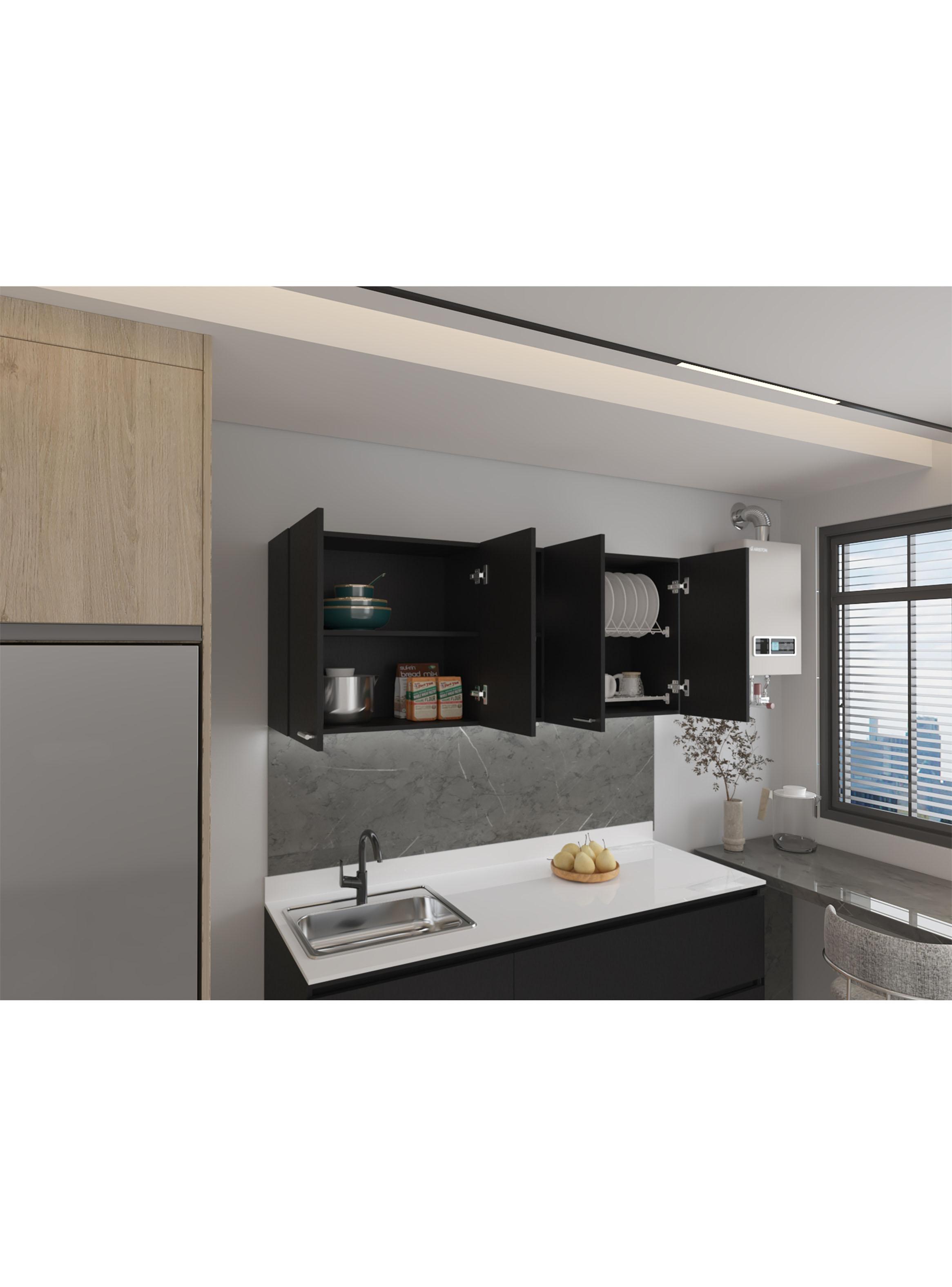 Mueble Superior de Cocina Portofino 60x150x31.5 cm Wengue-5