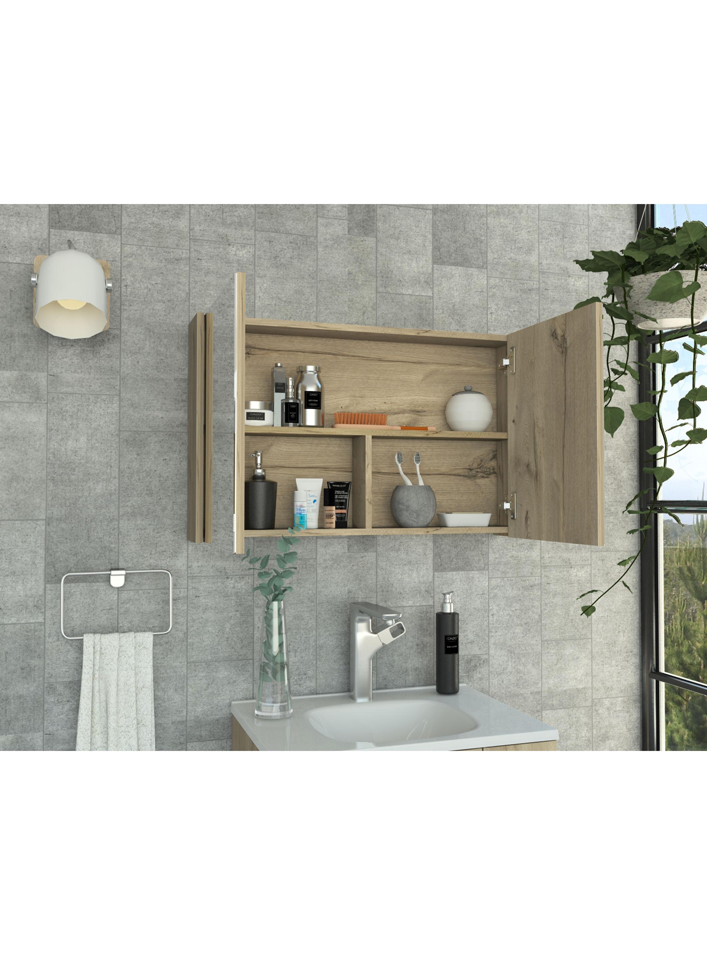 Botiquín 2 Puertascon Espejo 80 50x80x14.1 cm Duna-4