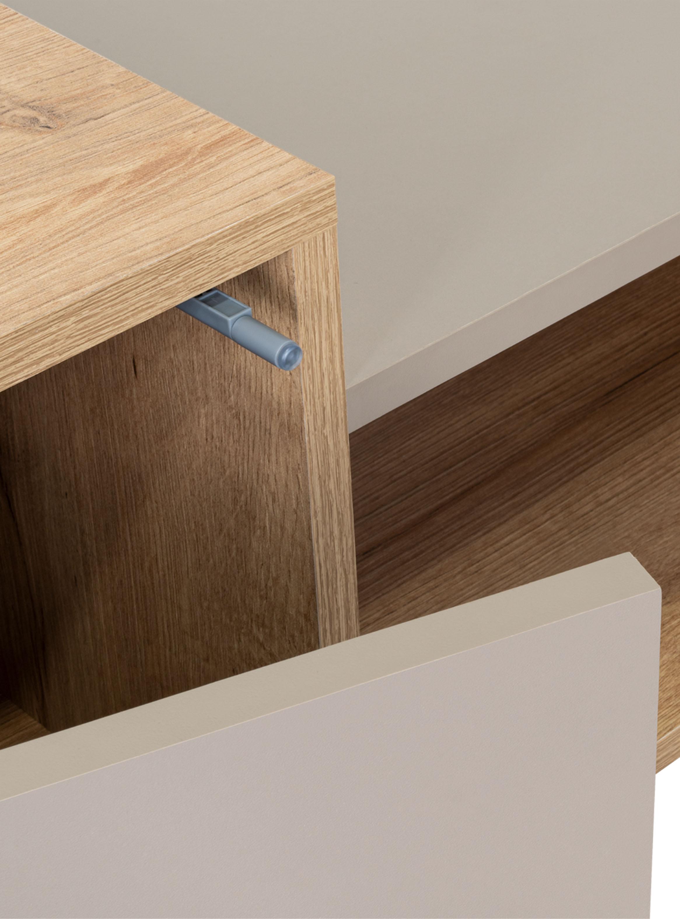 Mesa de Centro 1 Puerta Bora 41.6x100x50 cm Duna y Taupe-4