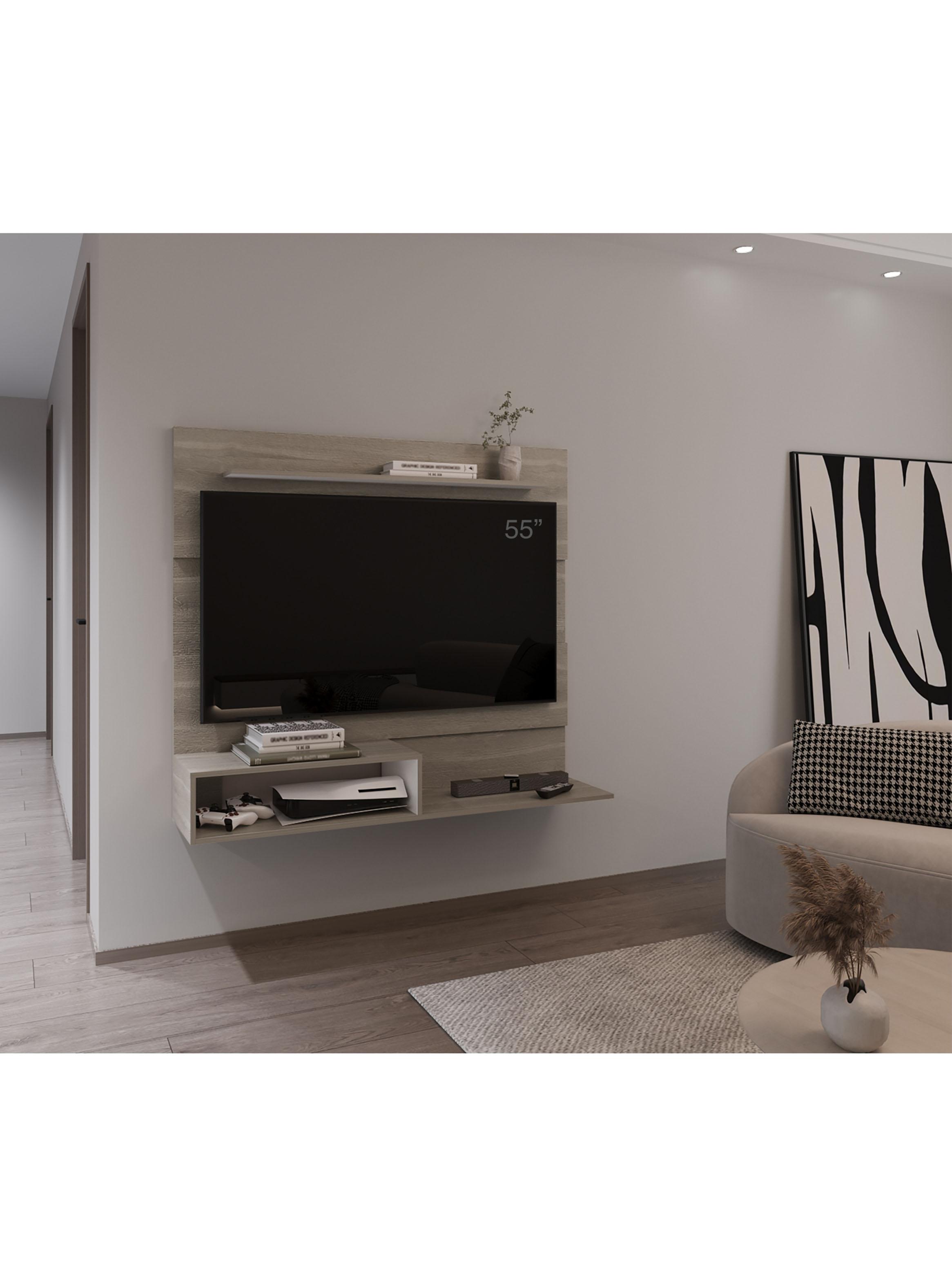 Panel TV 55'' Beijing 120x140x31.5 cm Bardolino y Blanco-4