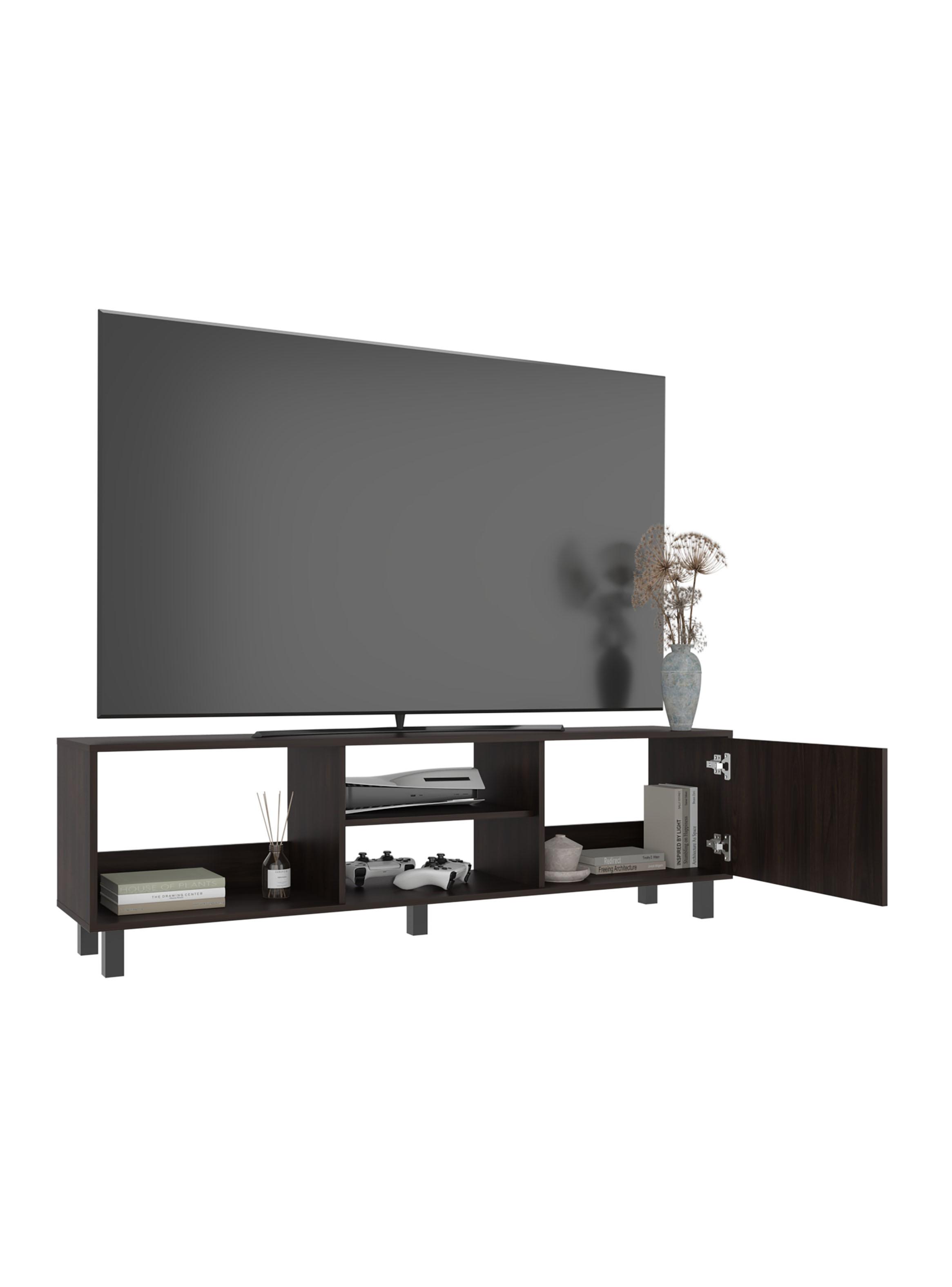 Rack Tv65'' 1 Puerta Tunez Plus 47.5x160x35 cm Nogal-3