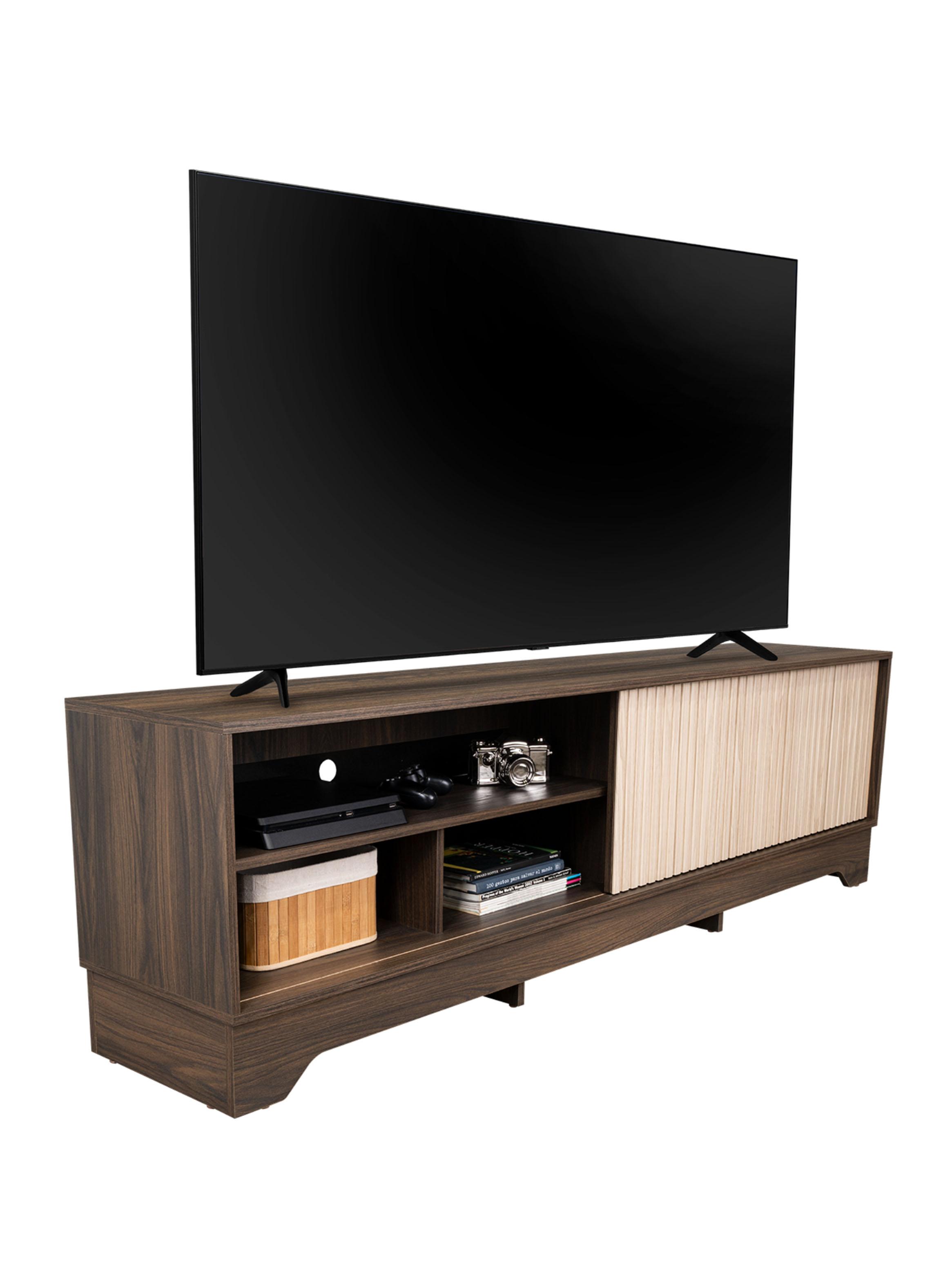 Rack TV 75'' 1 Puerta Smith 52.4x180x36.3 cm Nogal y Roble-3