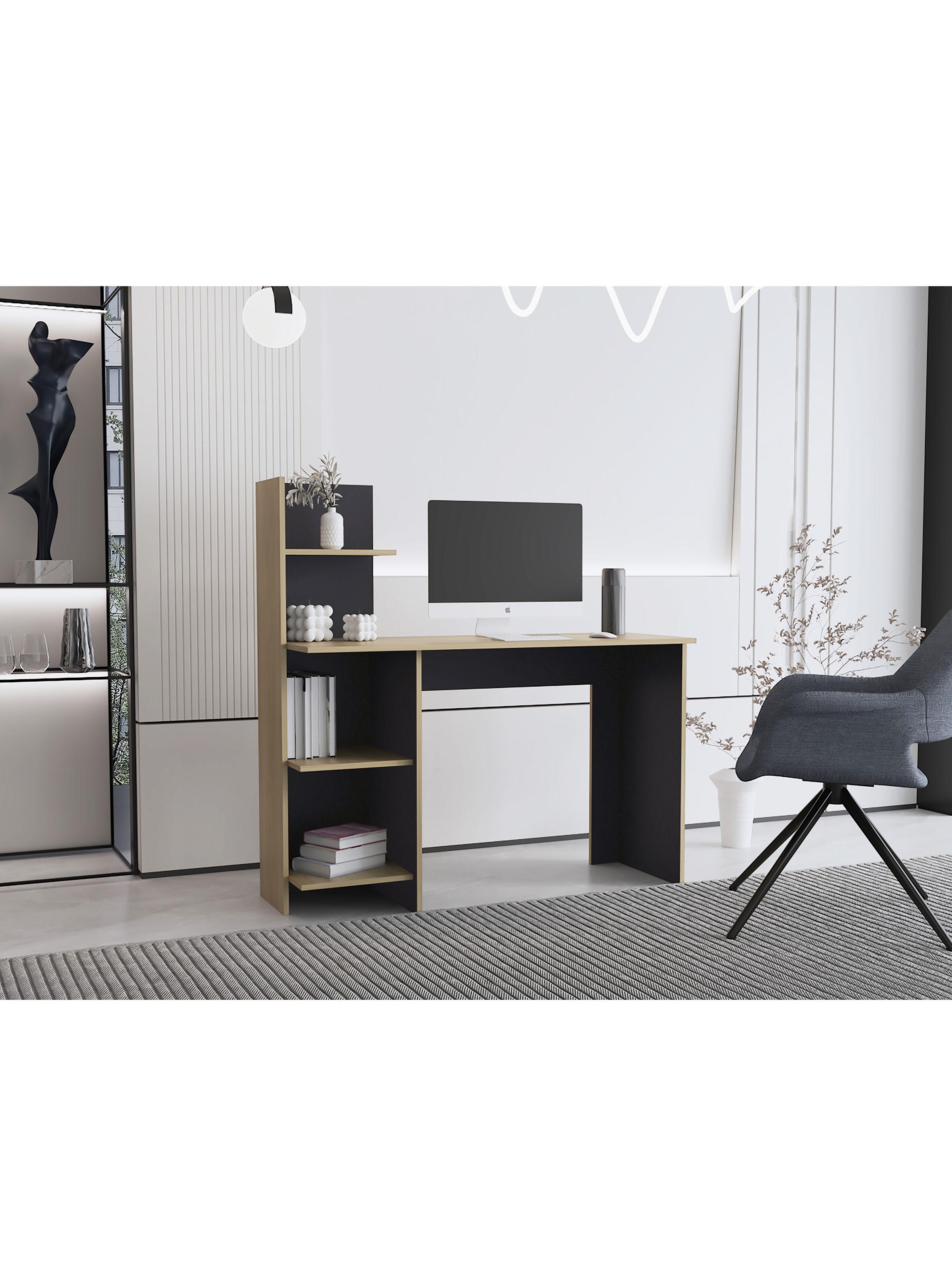 Escritorio Biblioteca Vilna 120.6x120x45 cm Fresno y Wengue-2