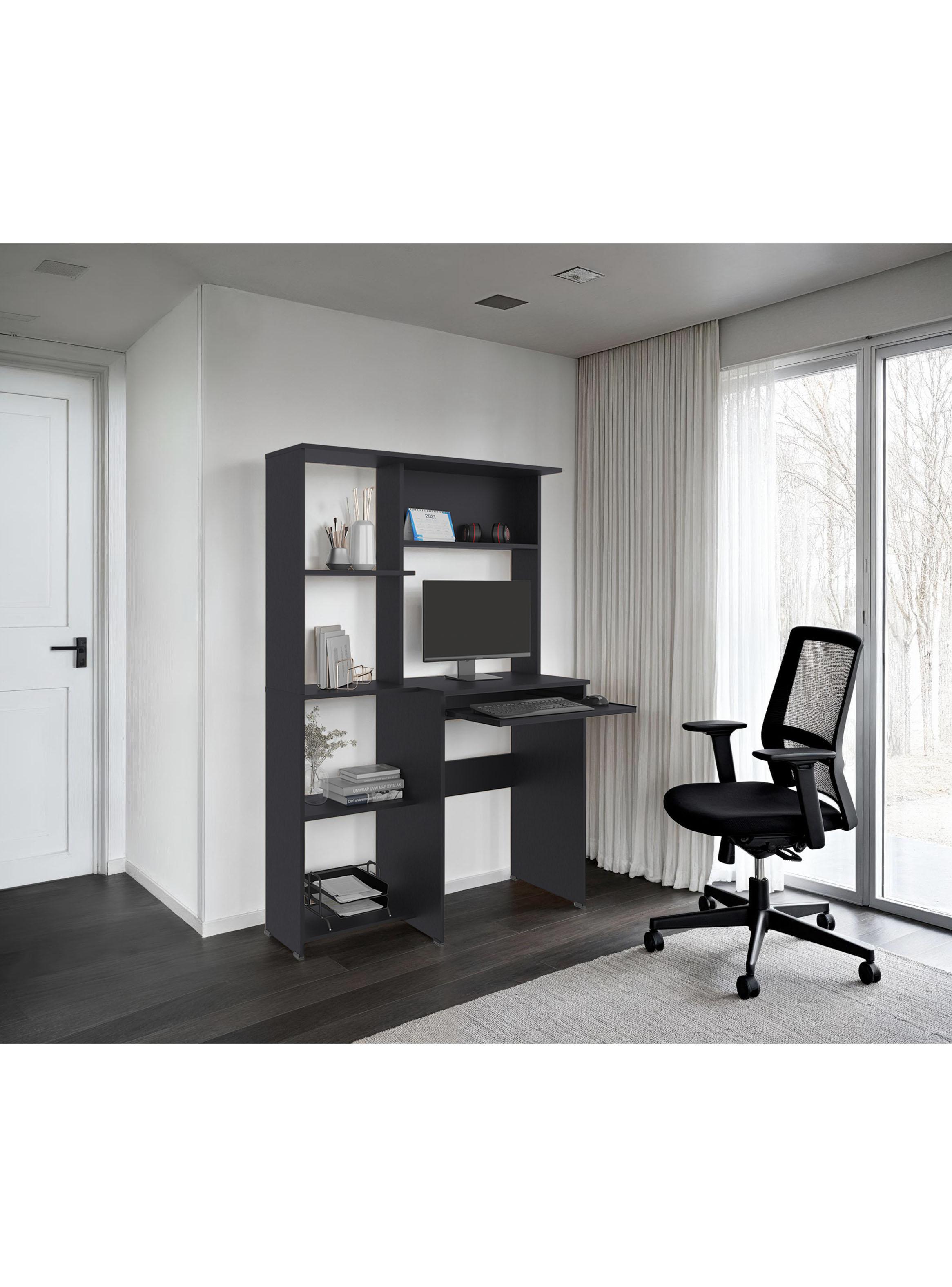 Escritorio Biblioteca Alden Eco 150x100x40 cm Wengue-2