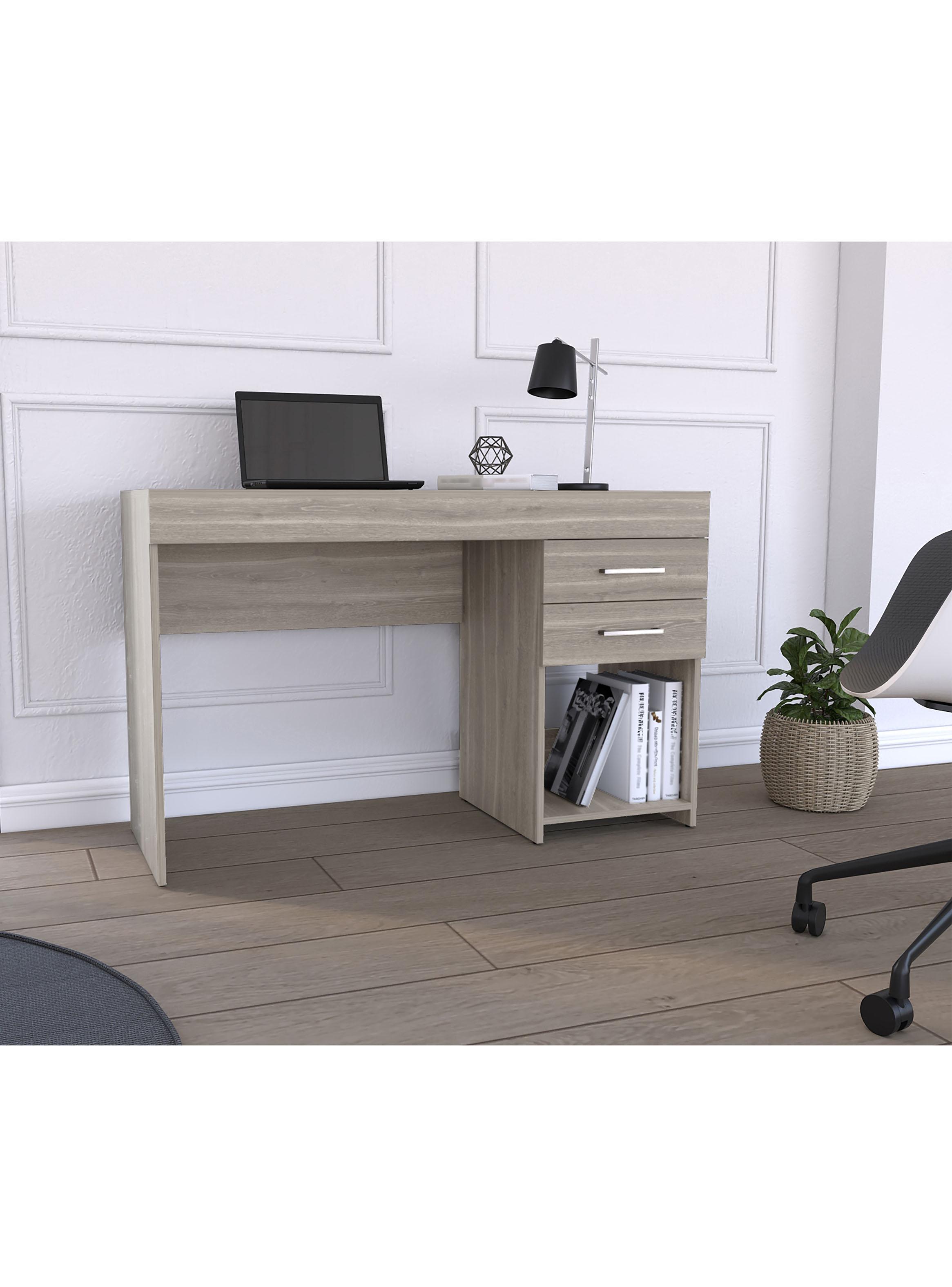 Escritorio Recto 2 Cajones Ibare 75x120x45.4 cm Milan-3