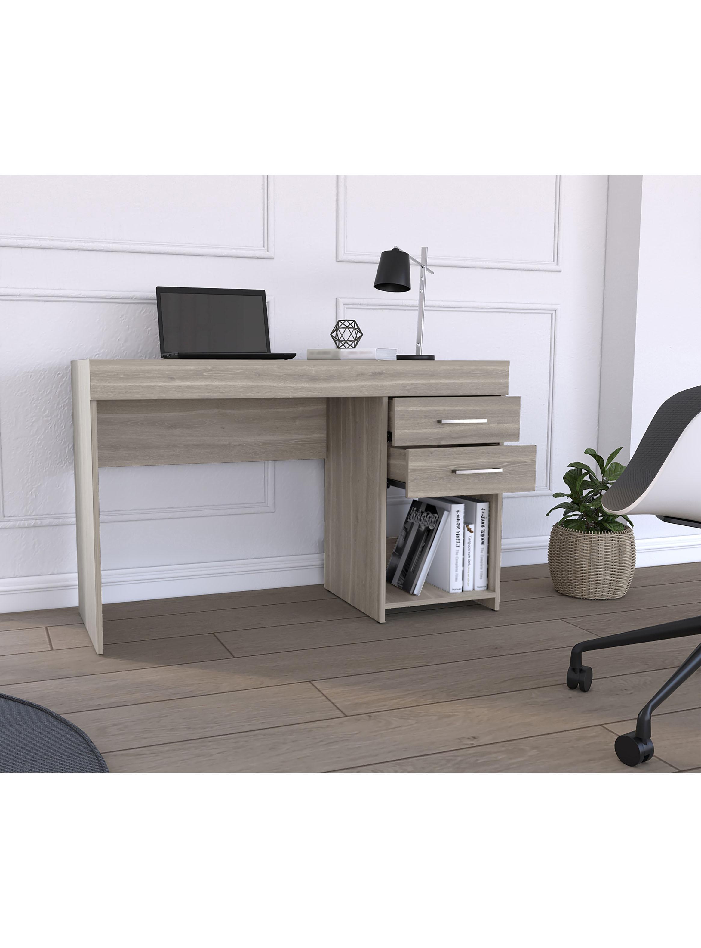 Escritorio Recto 2 Cajones Ibare 75x120x45.4 cm Milan-4