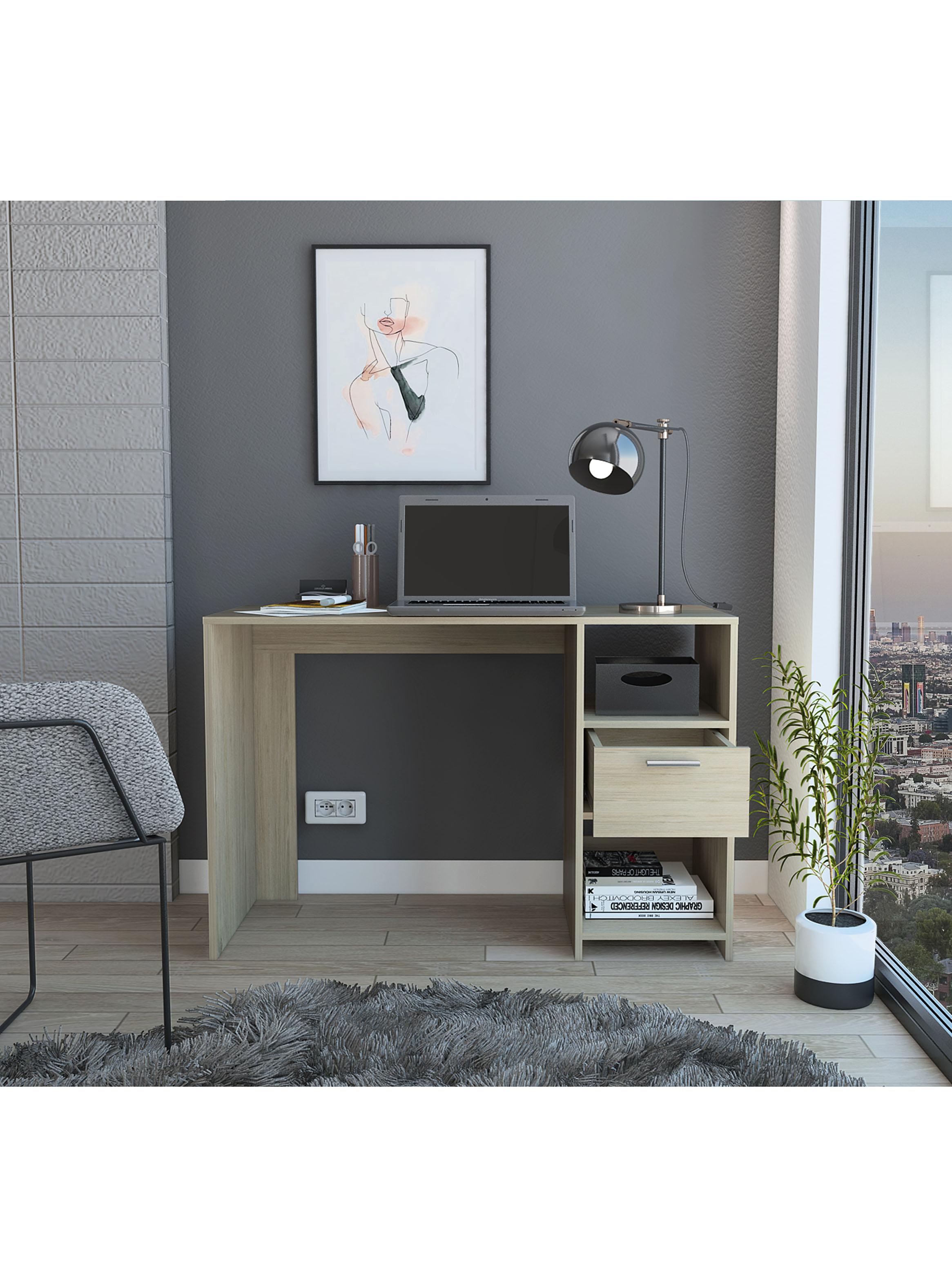 Escritorio Recto 1 Cajón Omma 73x110x43.3 cm Rovere-5