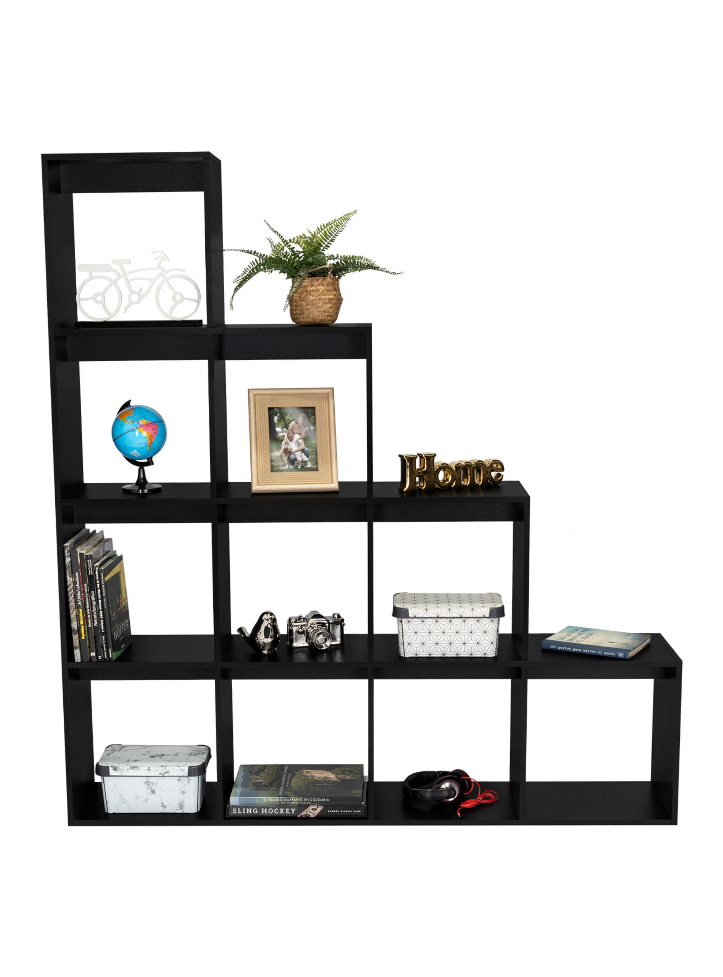 Biblioteca Escalera Beijing Wengue y Blanco-2