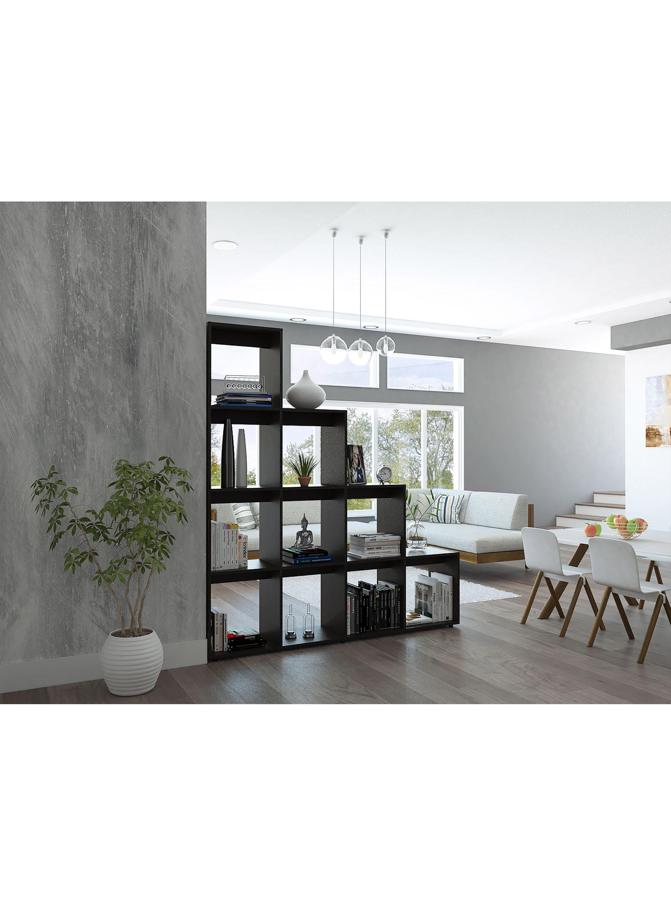 Biblioteca Escalera Beijing Wengue y Blanco-4