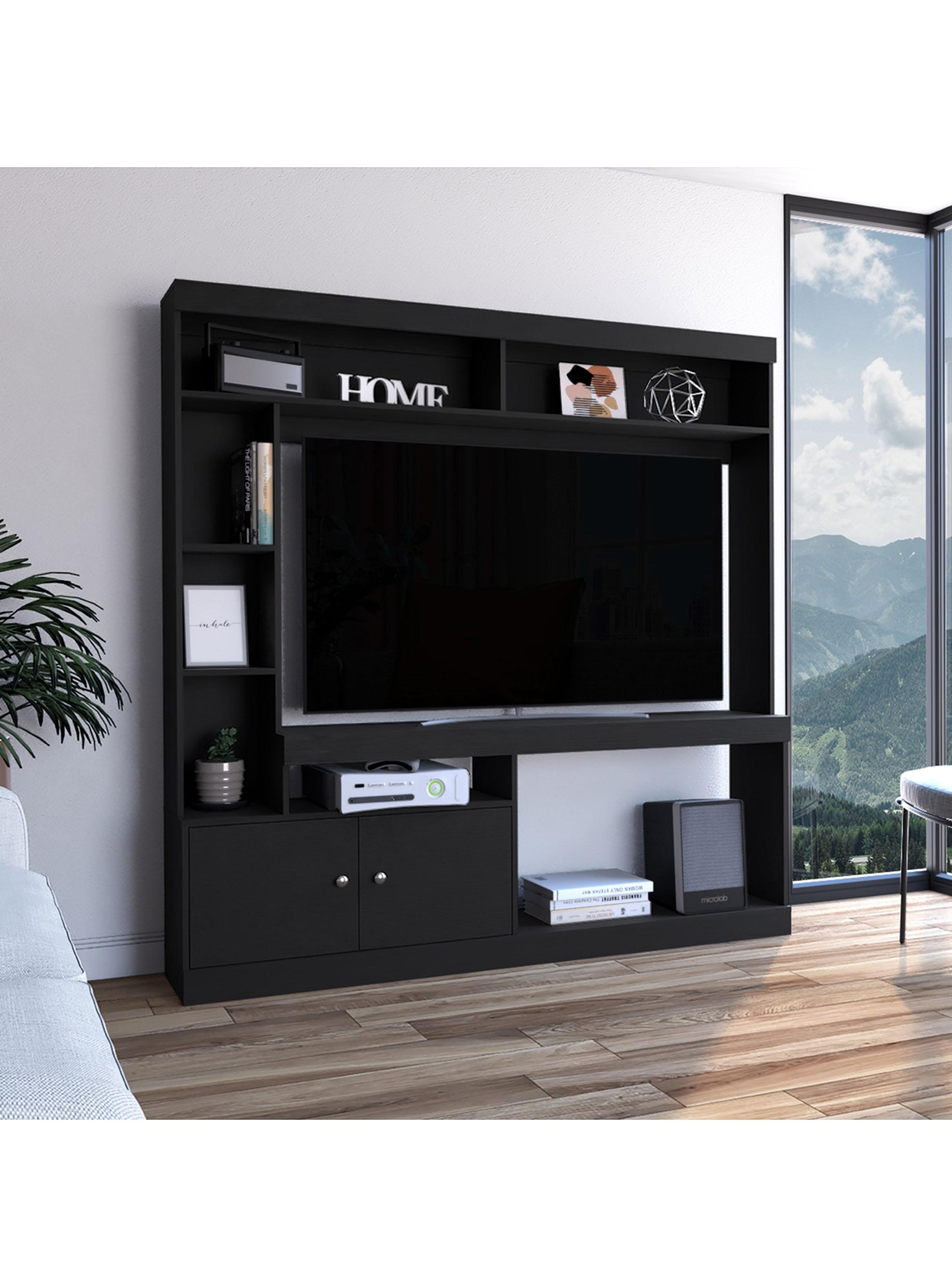 Centro De Entretenimiento TV 55'' Classic Color 2 Puertas Wengue-4