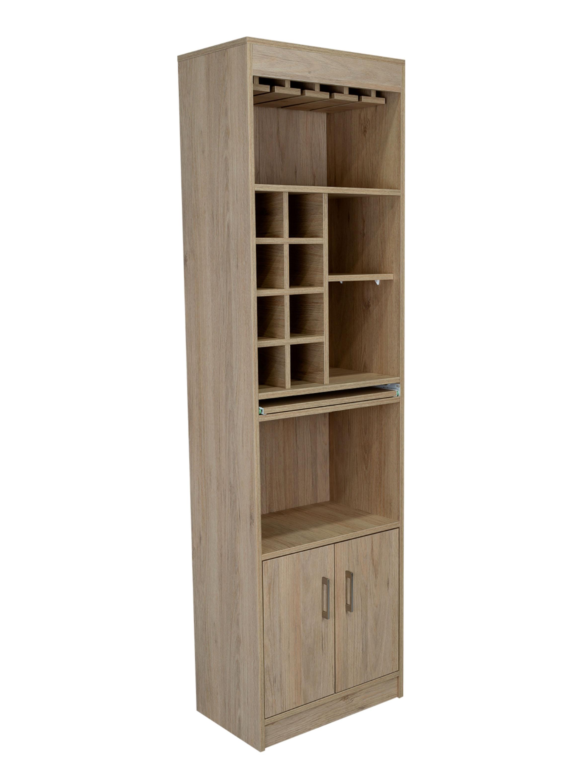 Bar Alto Syrah 180x51x32 cm Rovere con Portacopas-0