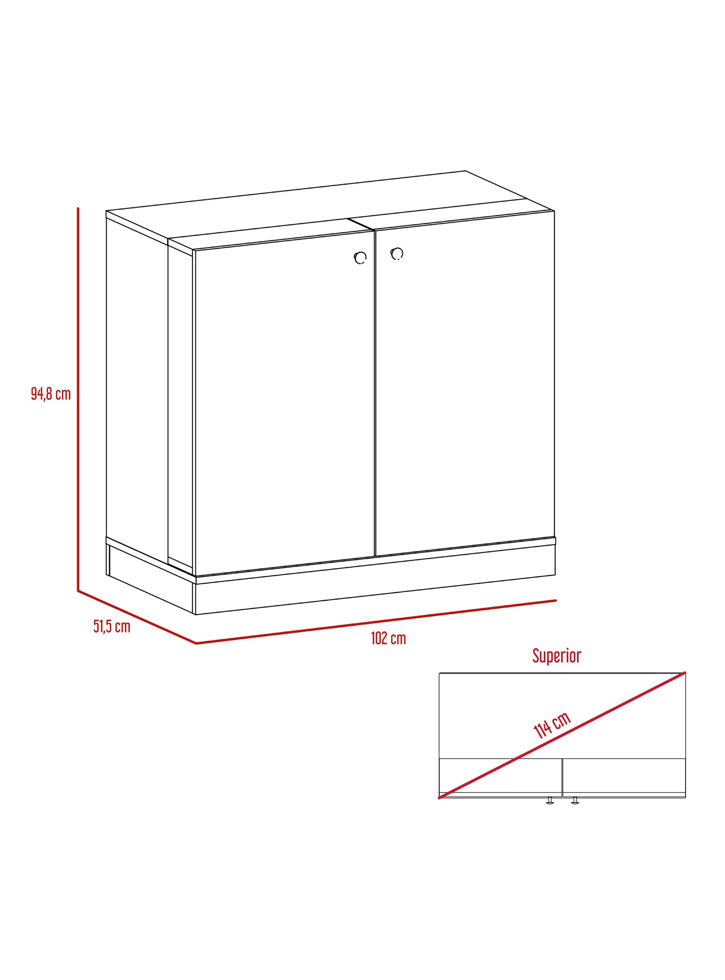 Bar Bajo Sintra 2 Puertas 12 Botelleros y Portacopas Caramelo-1