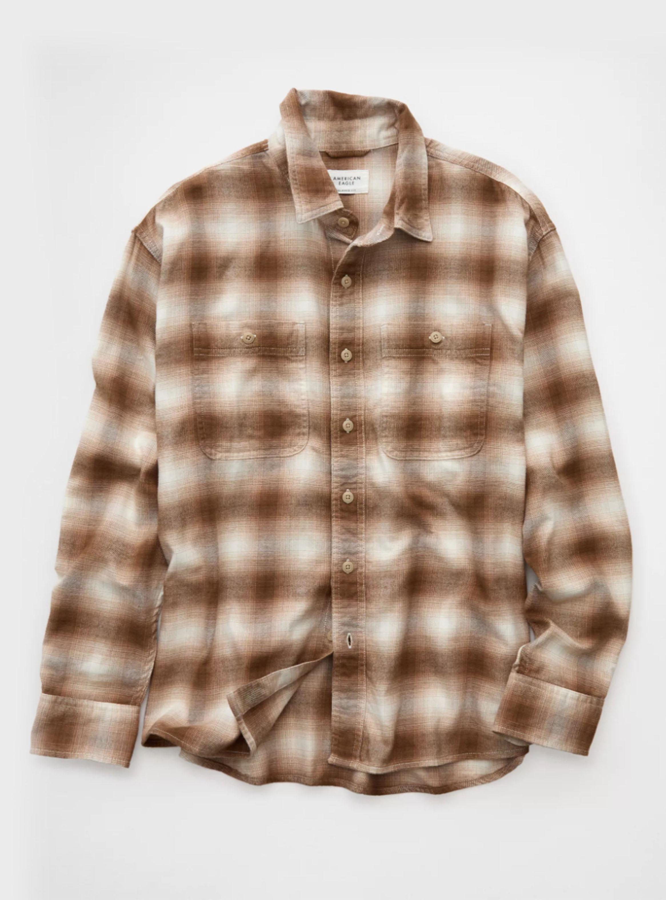 Camisa AE Everyday de Flannel de Fit Relajado-3
