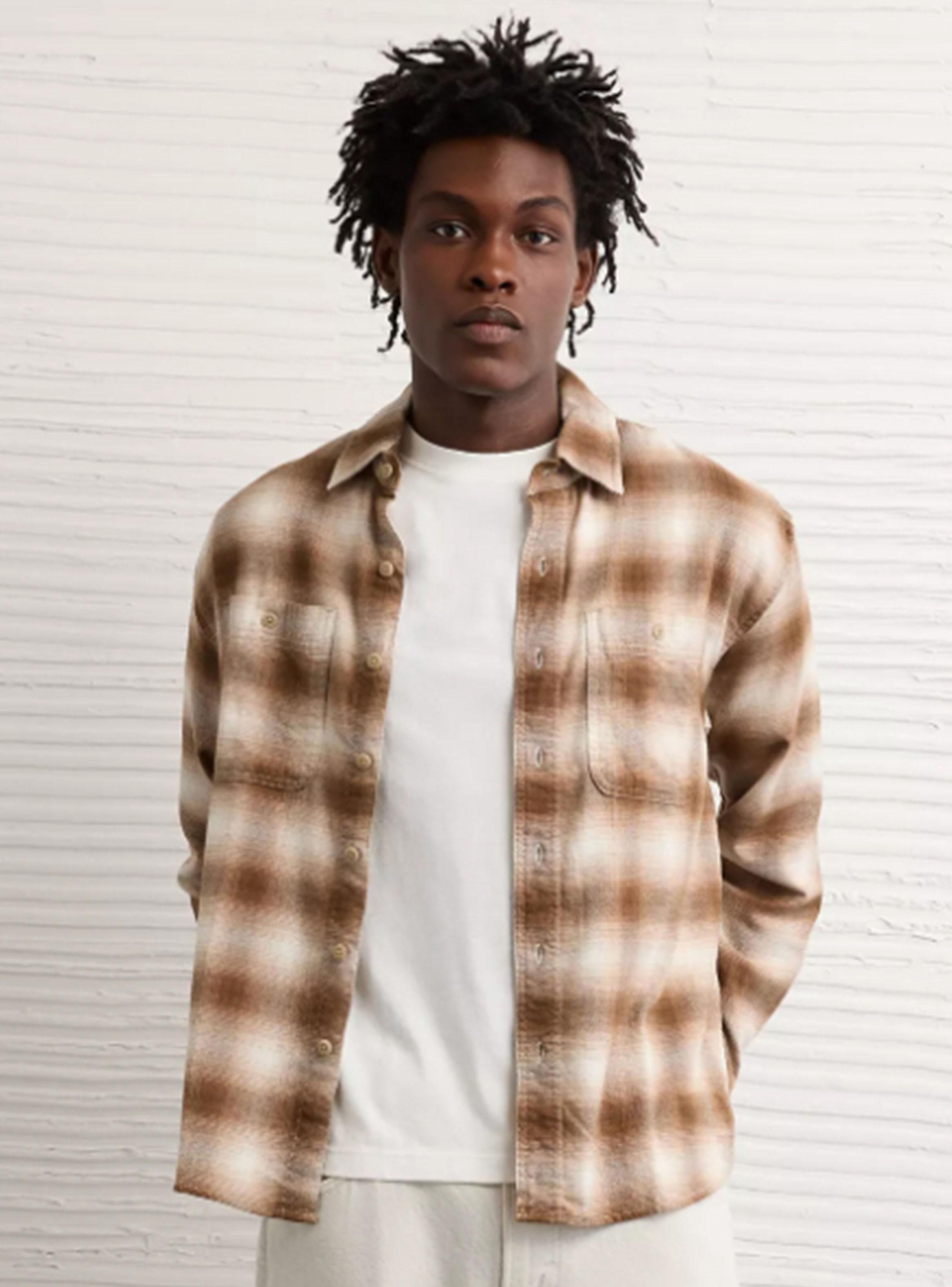 Camisa AE Everyday de Flannel de Fit Relajado-0